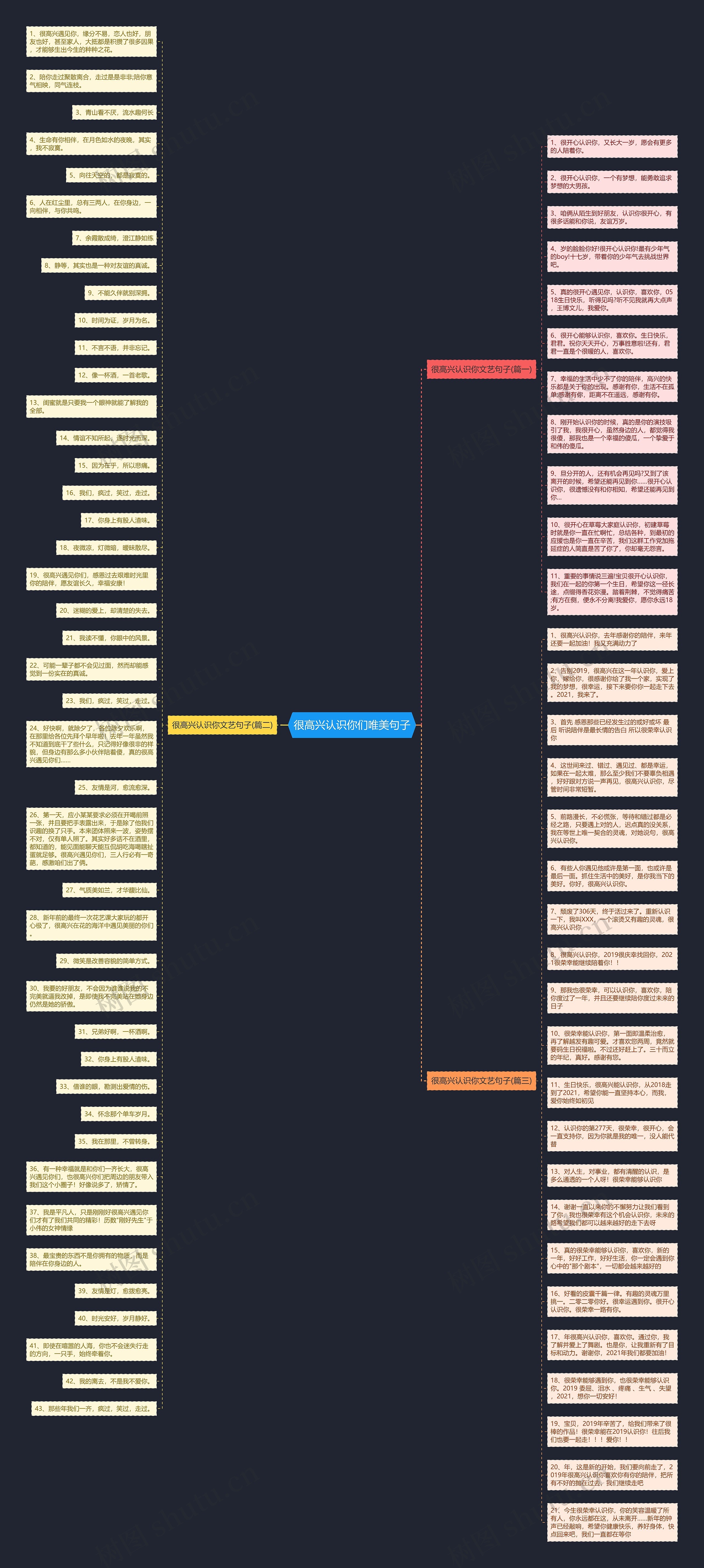 很高兴认识你们唯美句子思维导图
