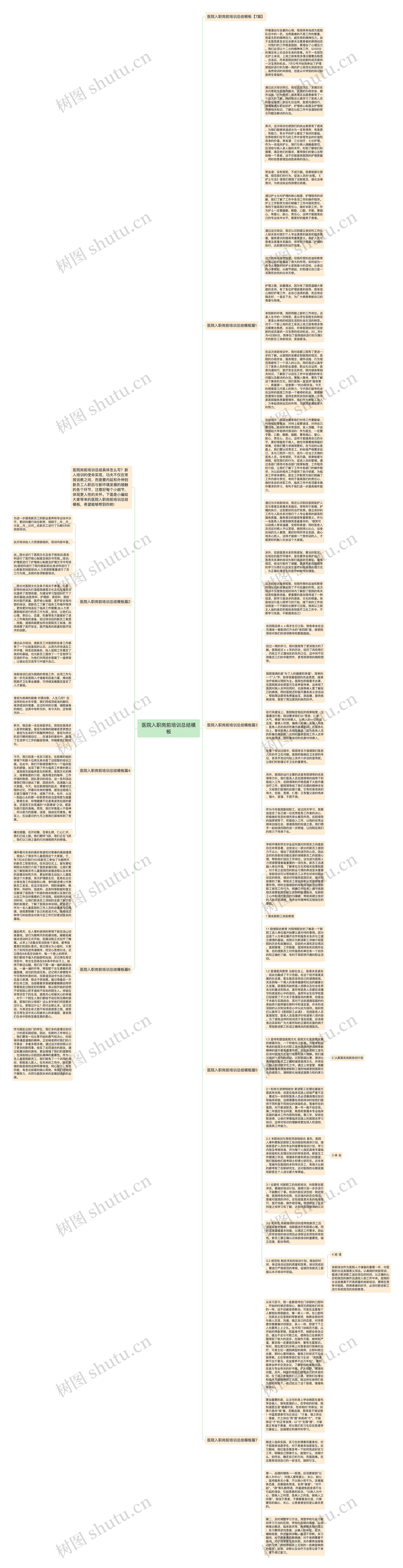 医院入职岗前培训总结思维导图