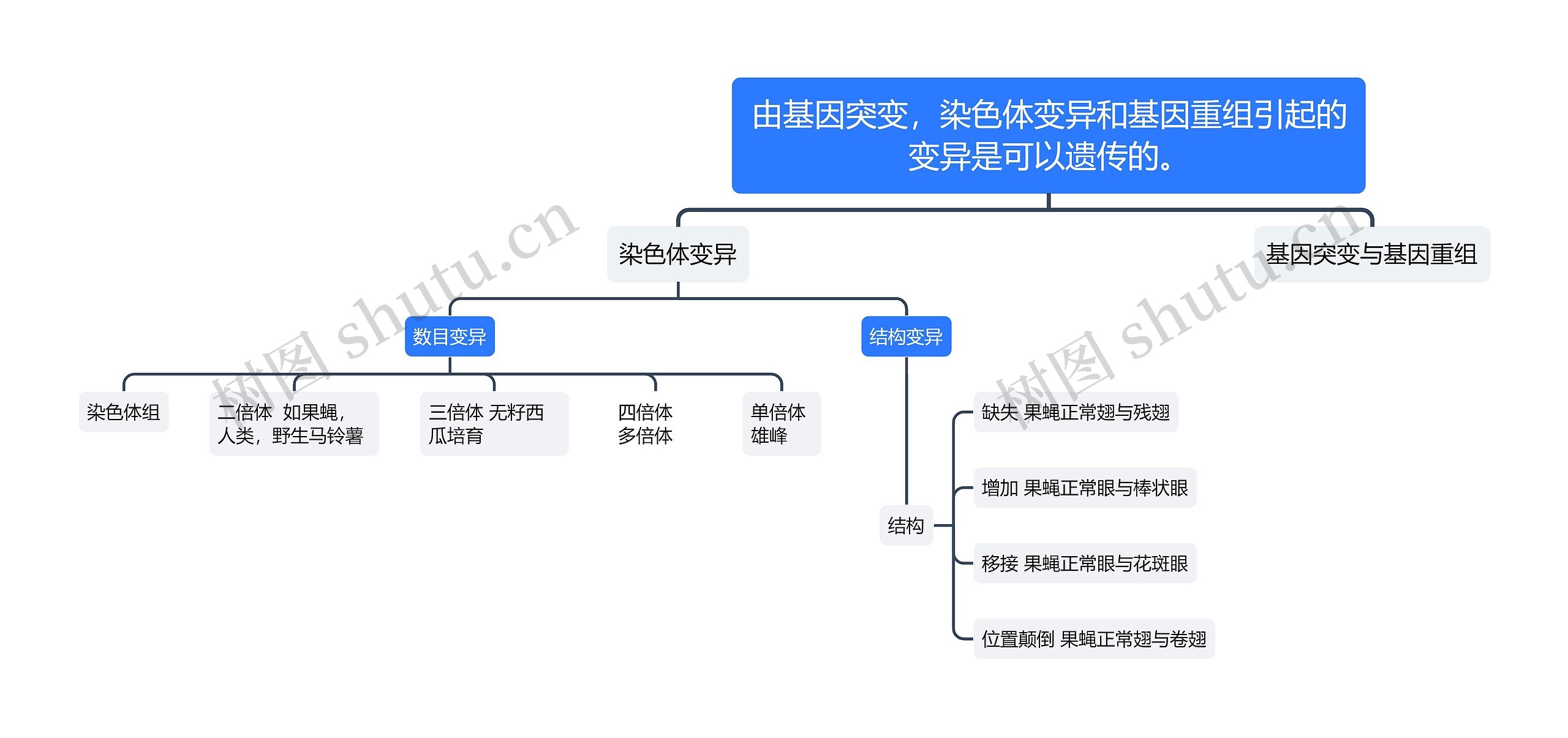 基因突变，染色体变异和基因重组