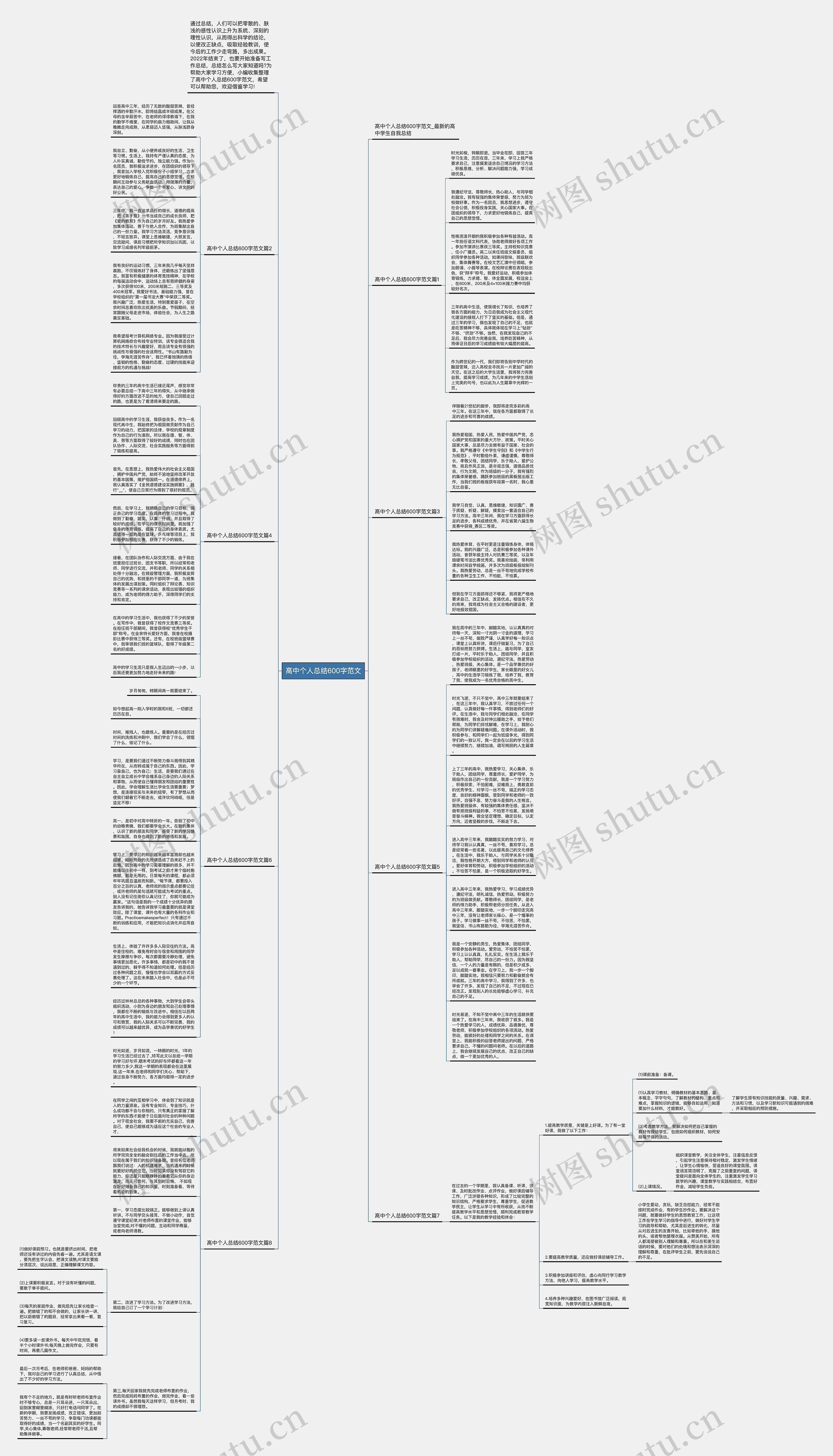 高中个人总结600字范文