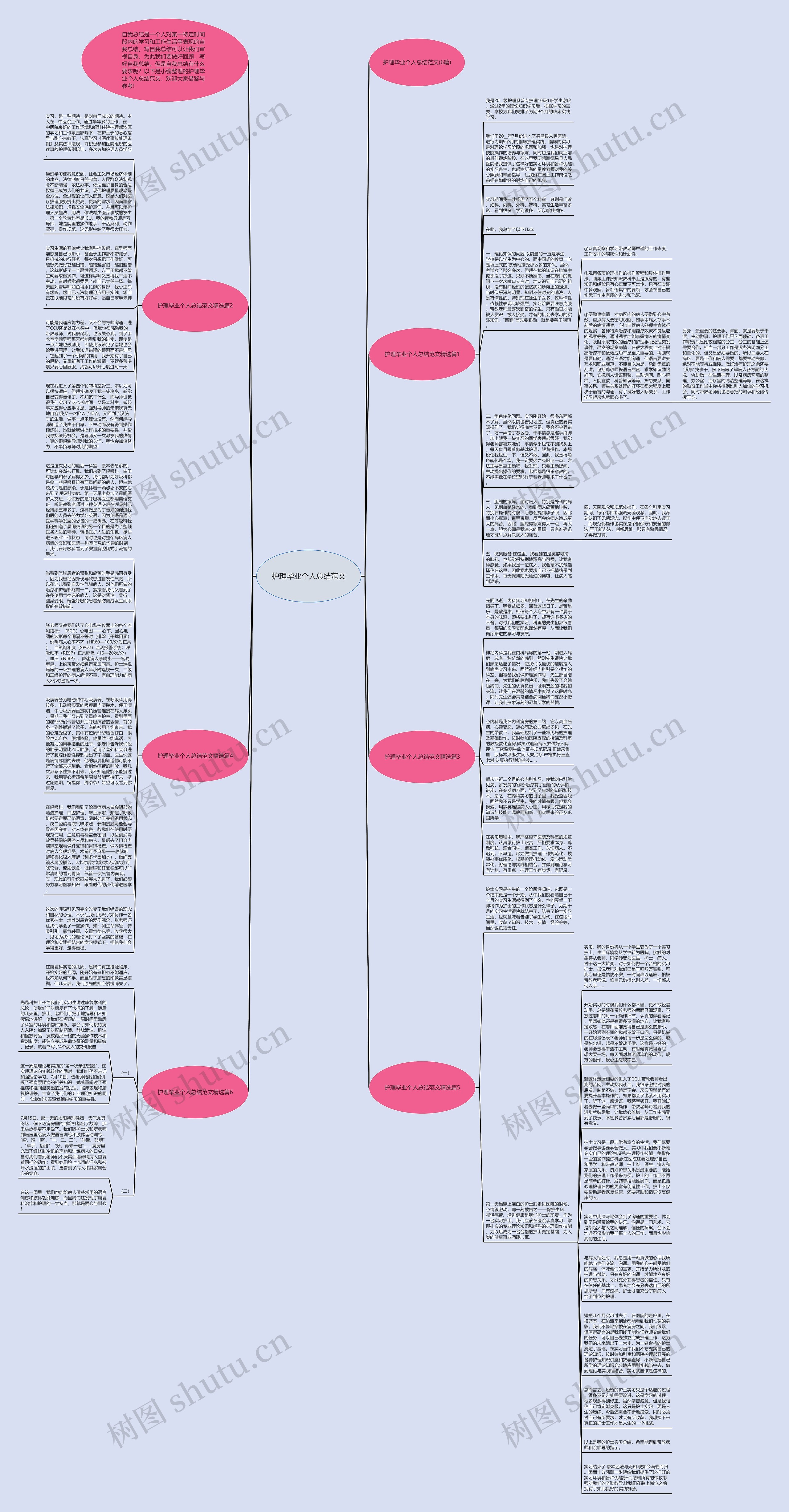 护理毕业个人总结范文思维导图