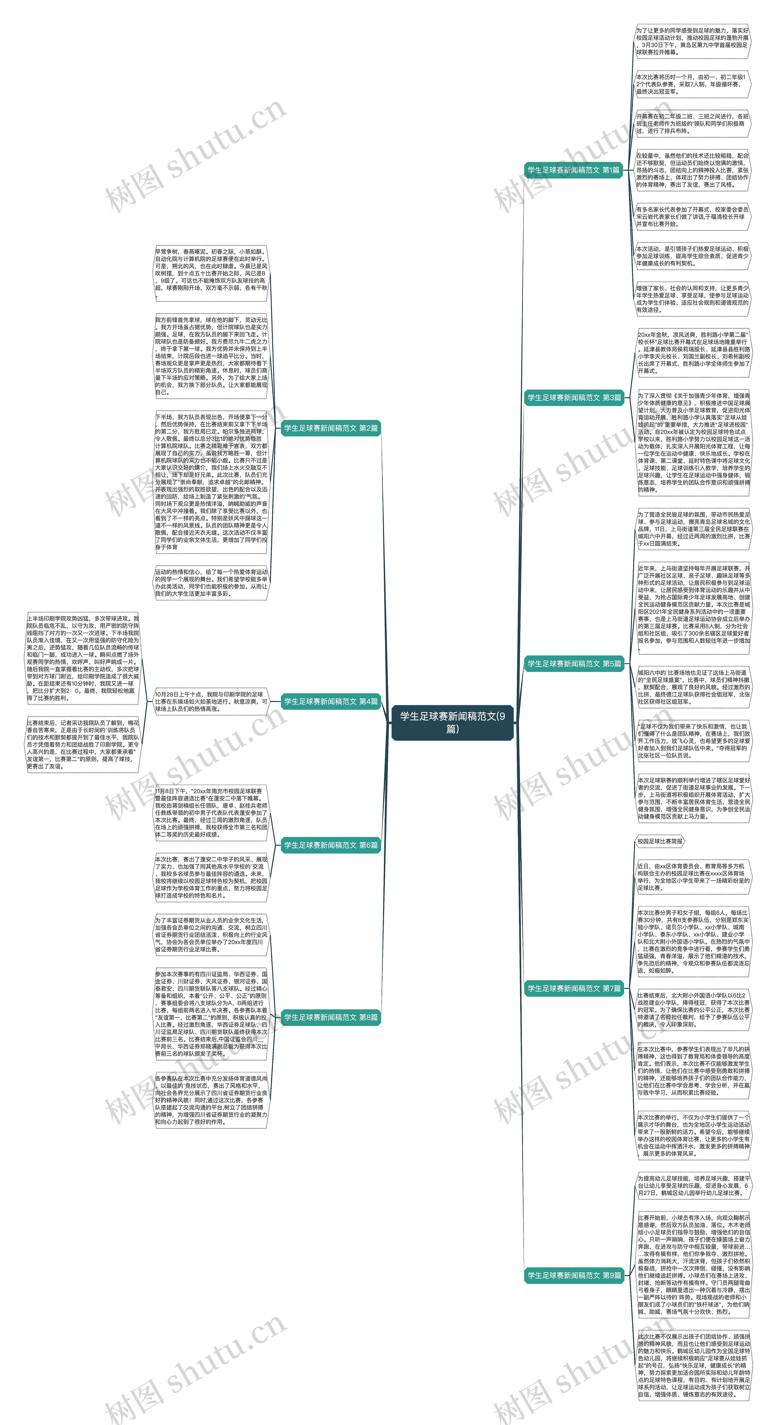 学生足球赛新闻稿范文(9篇)思维导图