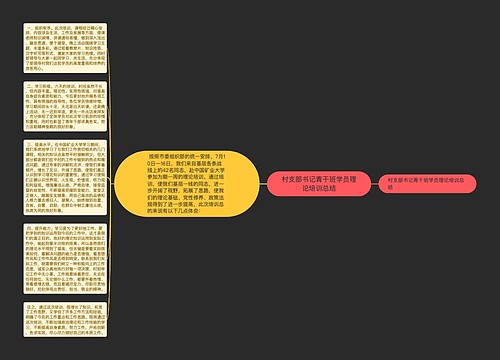 村支部书记青干班学员理论培训总结