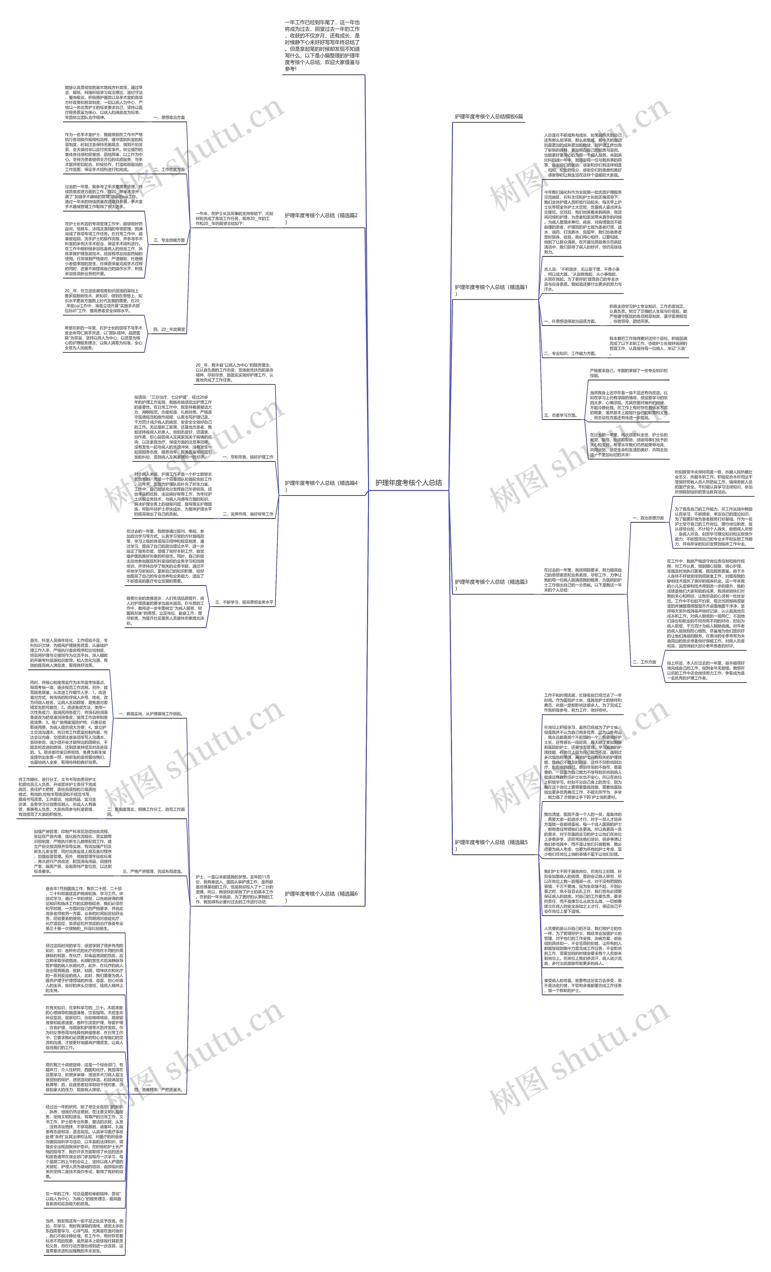 护理年度考核个人总结思维导图