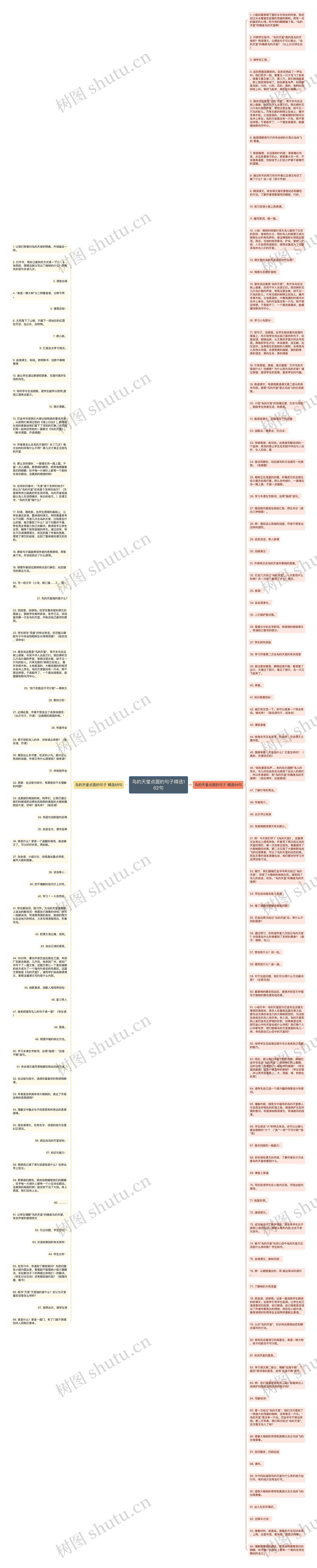 鸟的天堂点面的句子精选162句思维导图
