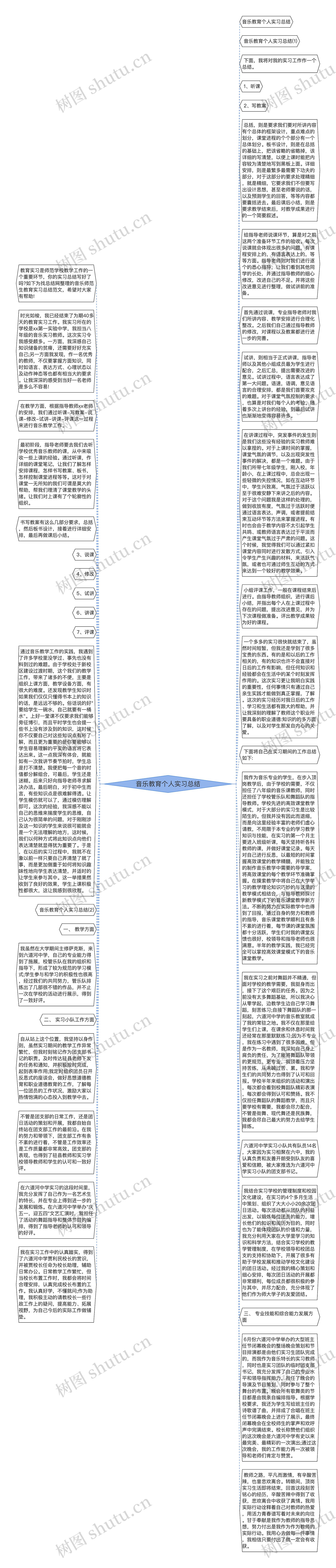 音乐教育个人实习总结思维导图