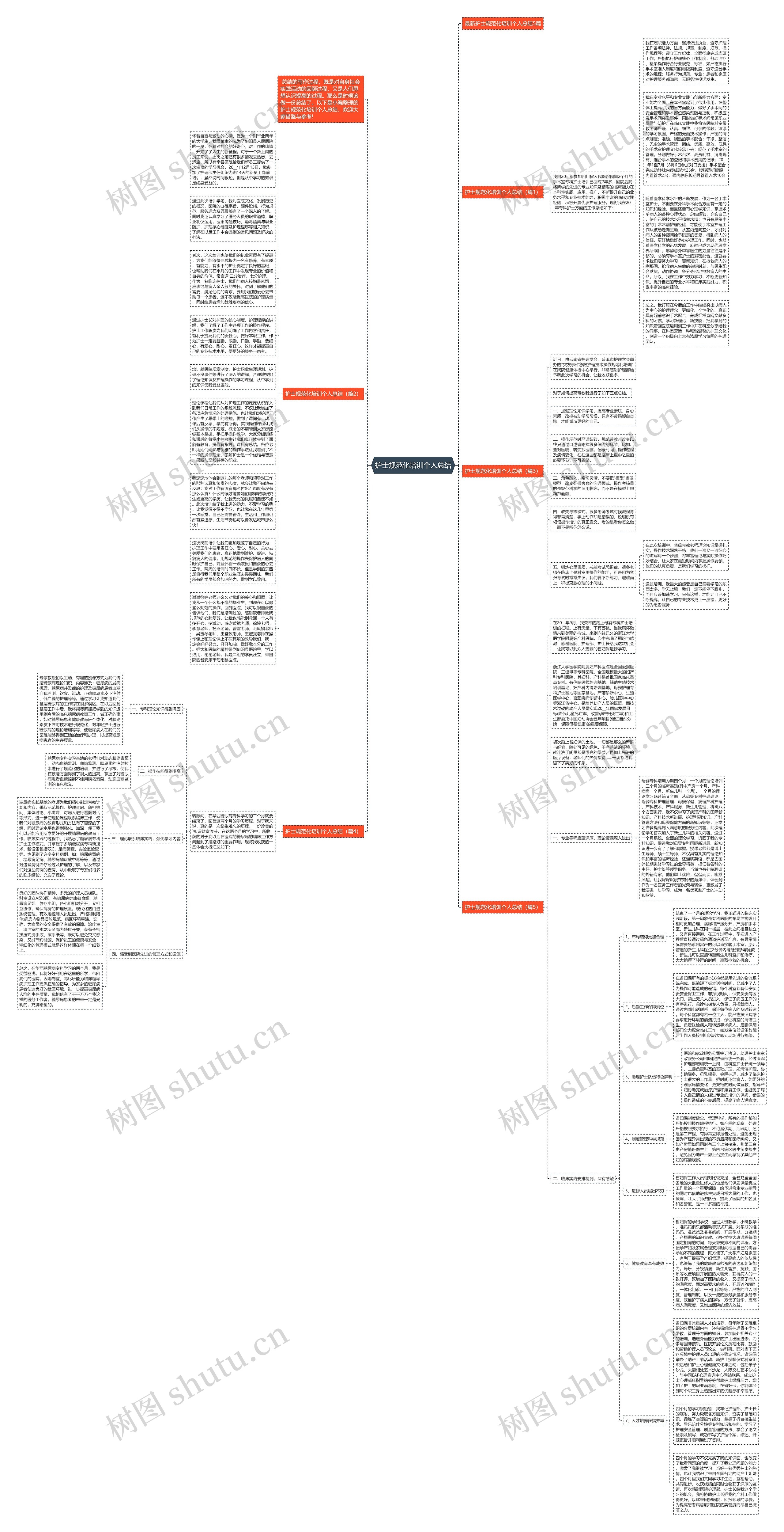 护士规范化培训个人总结思维导图