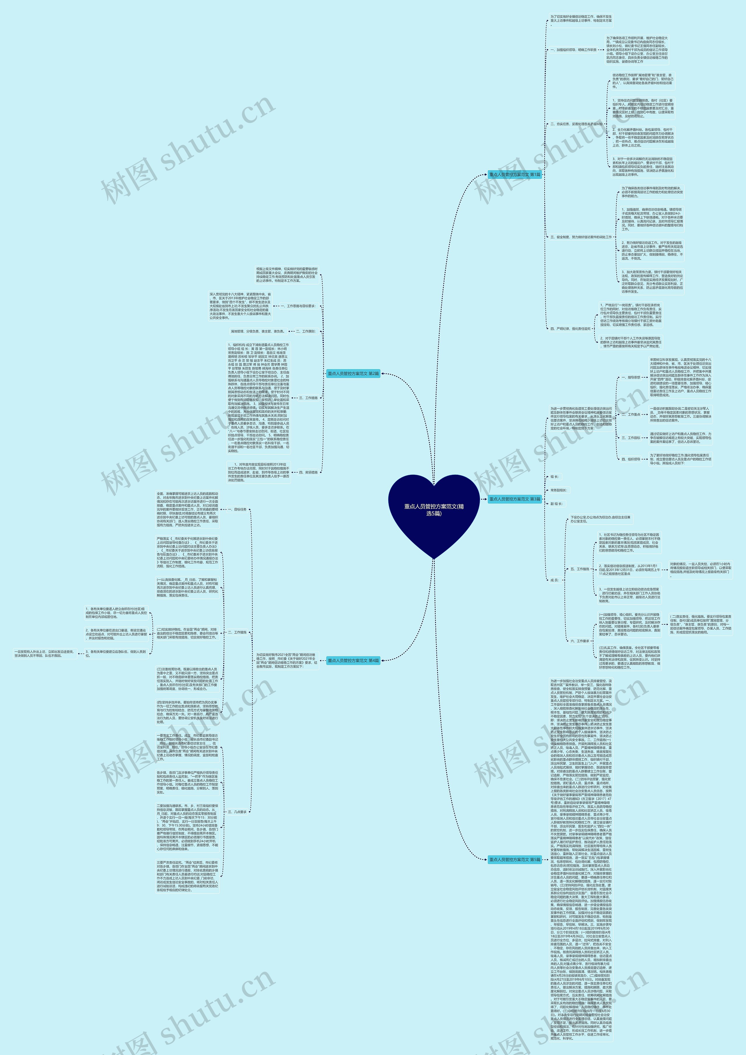 重点人员管控方案范文(精选5篇)思维导图