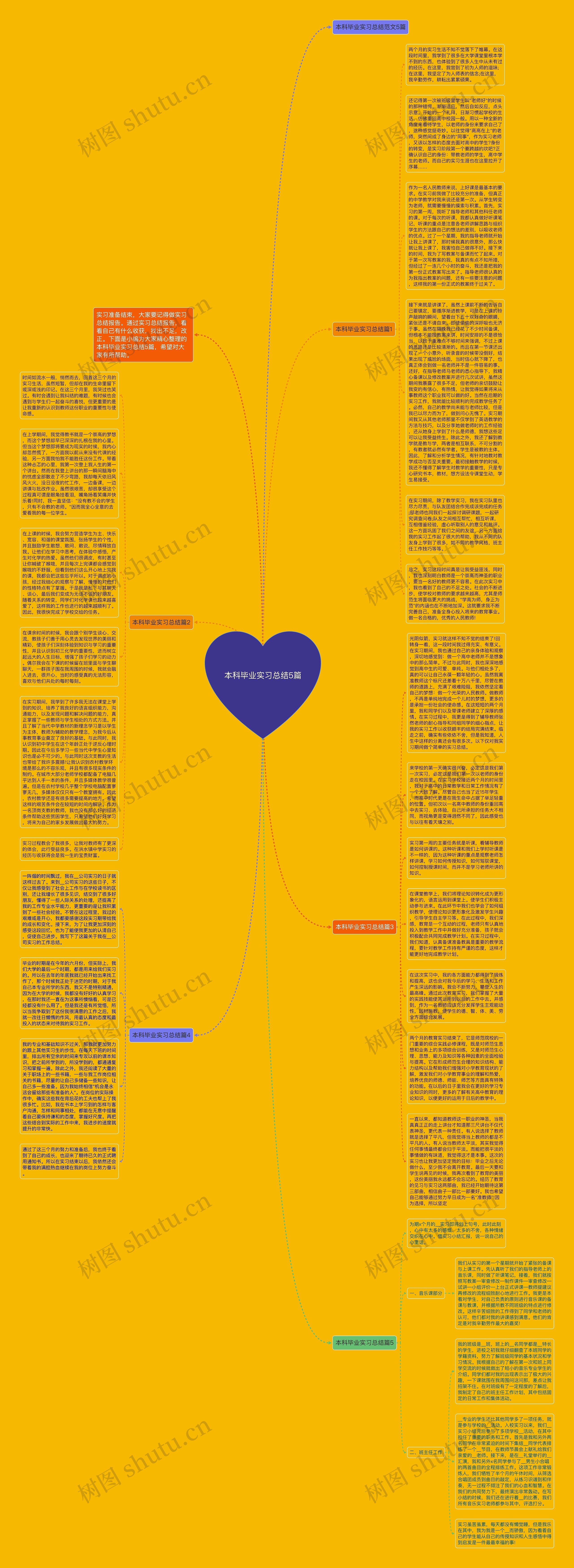 本科毕业实习总结5篇思维导图