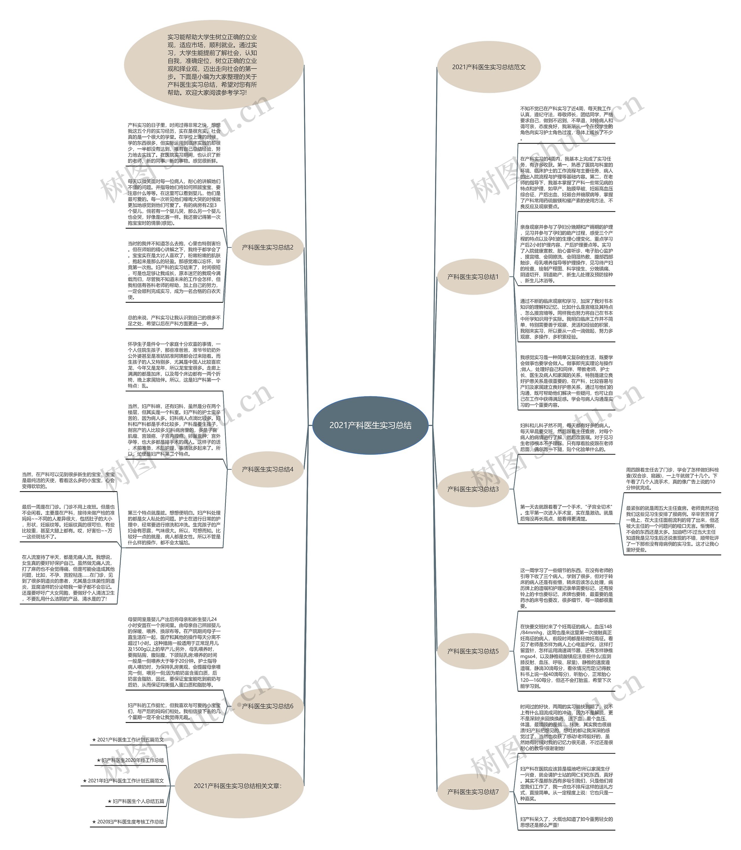 2021产科医生实习总结思维导图