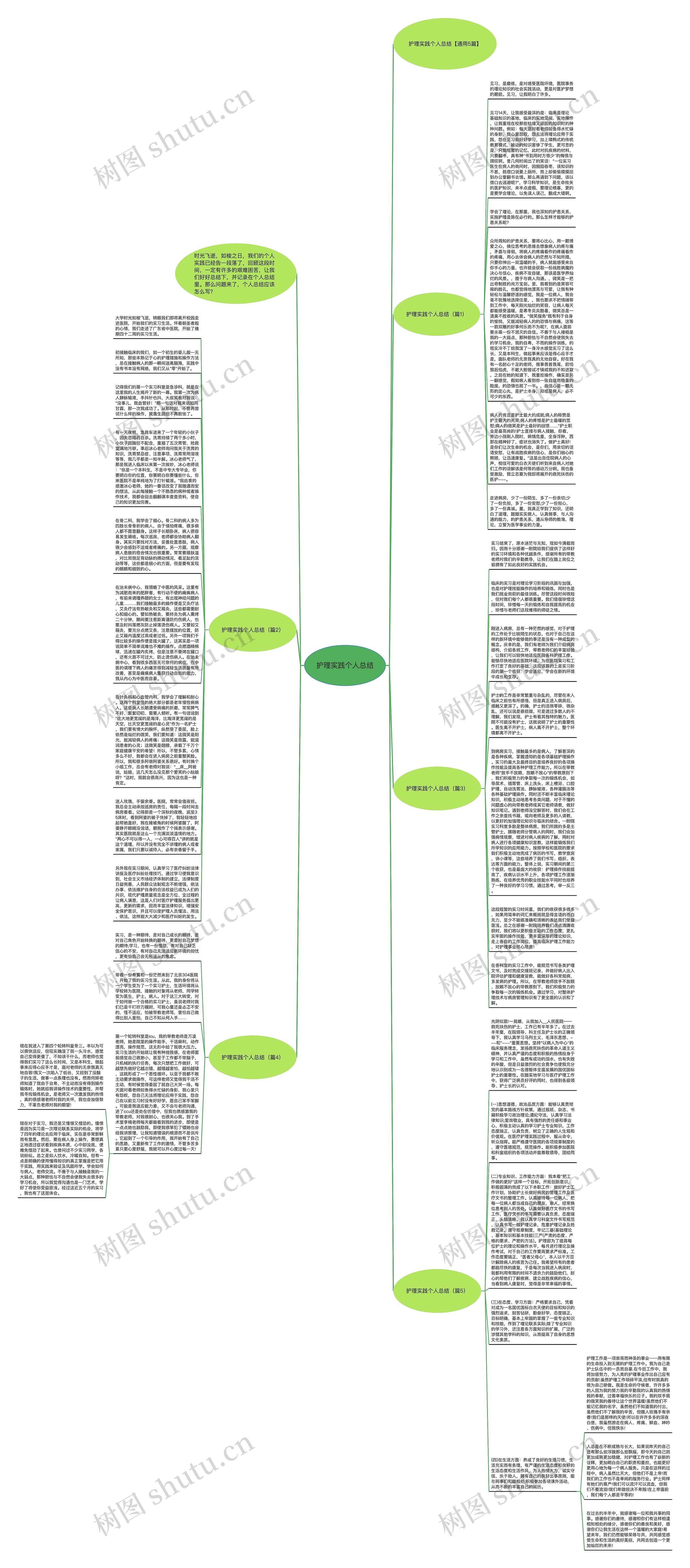 护理实践个人总结思维导图