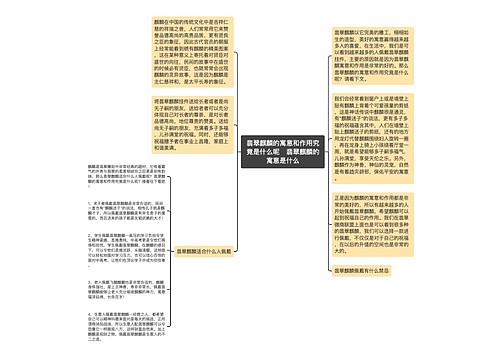 翡翠麒麟的寓意和作用究竟是什么呢   翡翠麒麟的寓意是什么