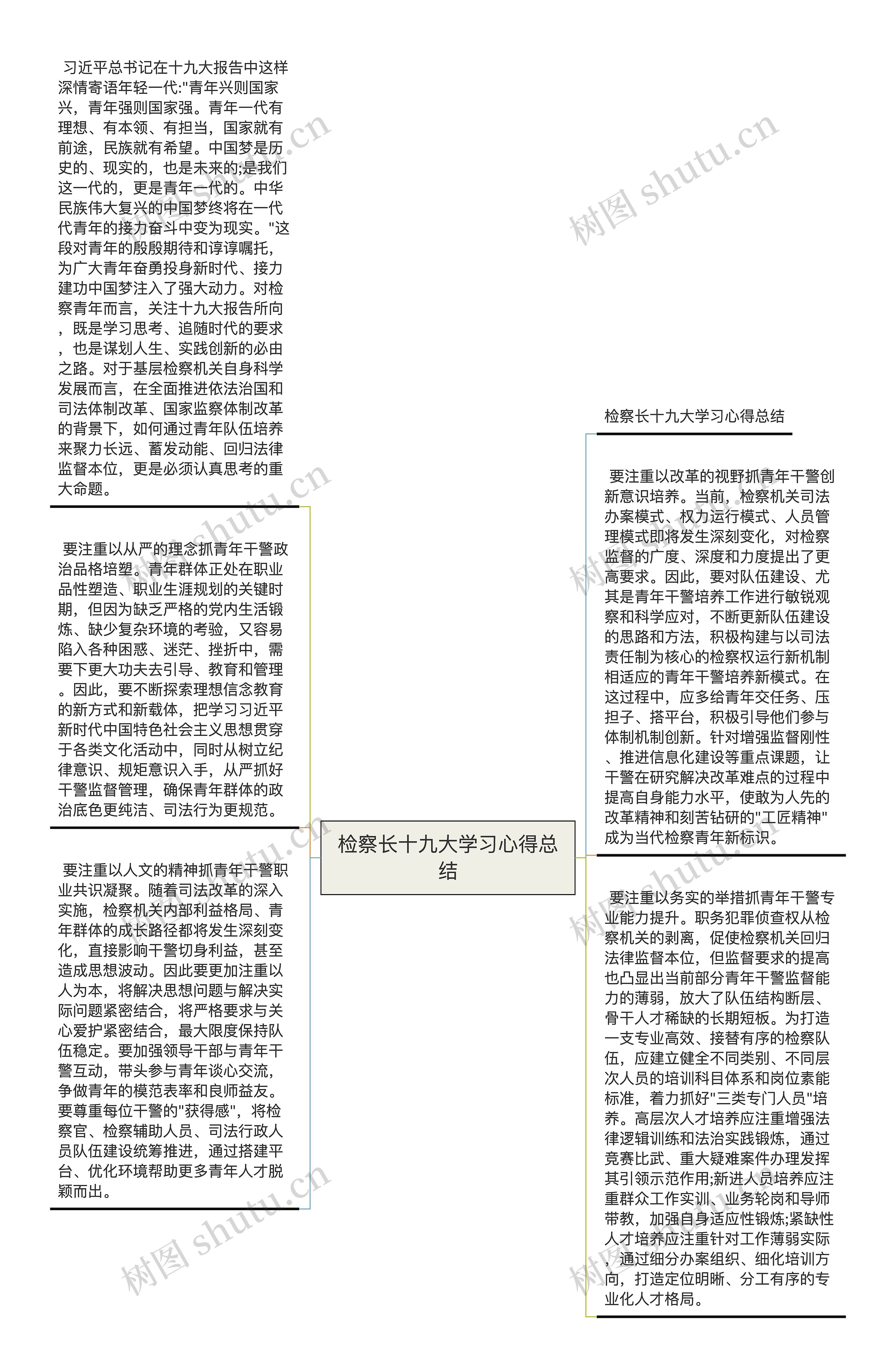 检察长十九大学习心得总结思维导图