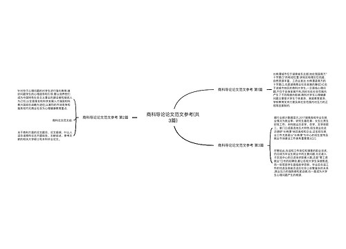 商科导论论文范文参考(共3篇)