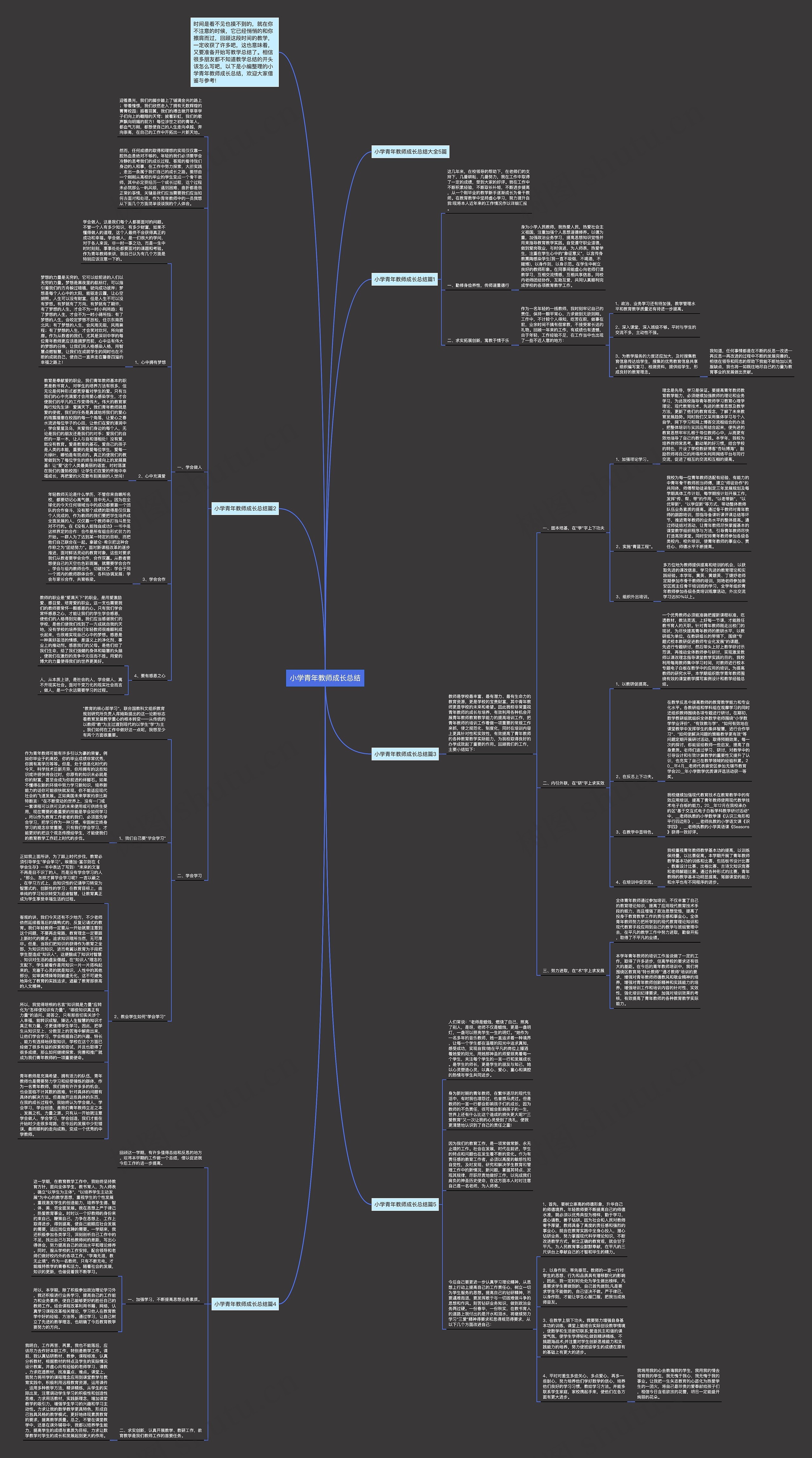 小学青年教师成长总结思维导图