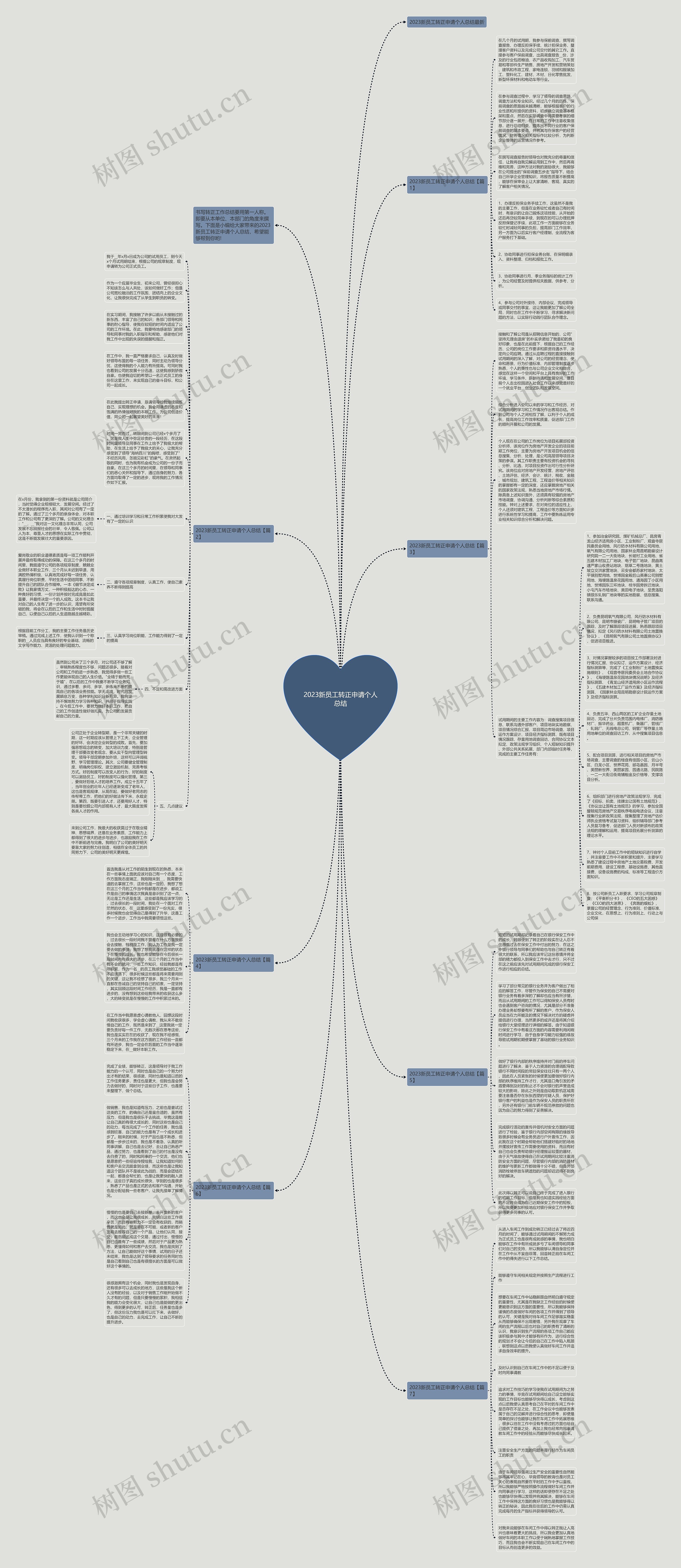 2023新员工转正申请个人总结思维导图