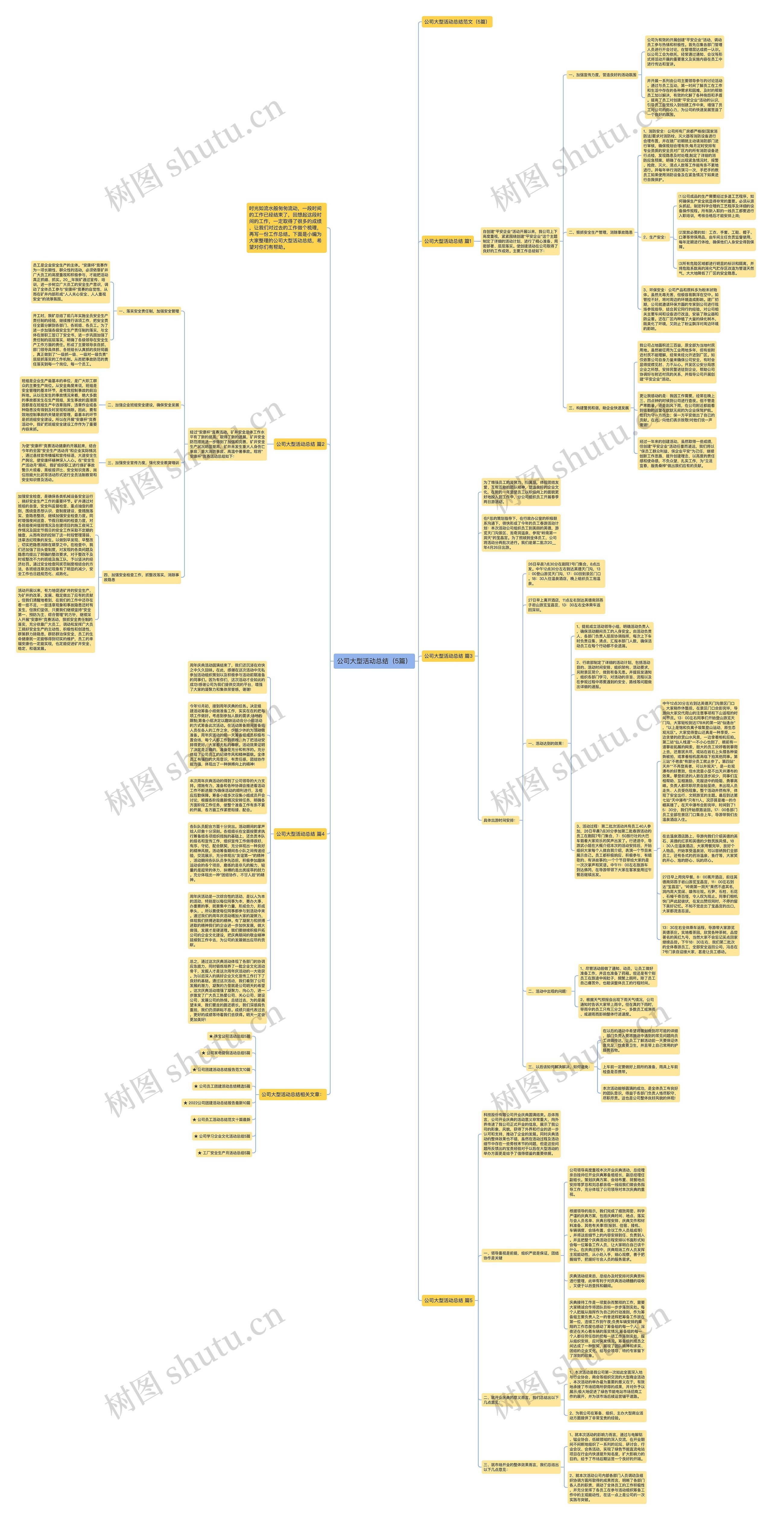 公司大型活动总结（5篇）思维导图