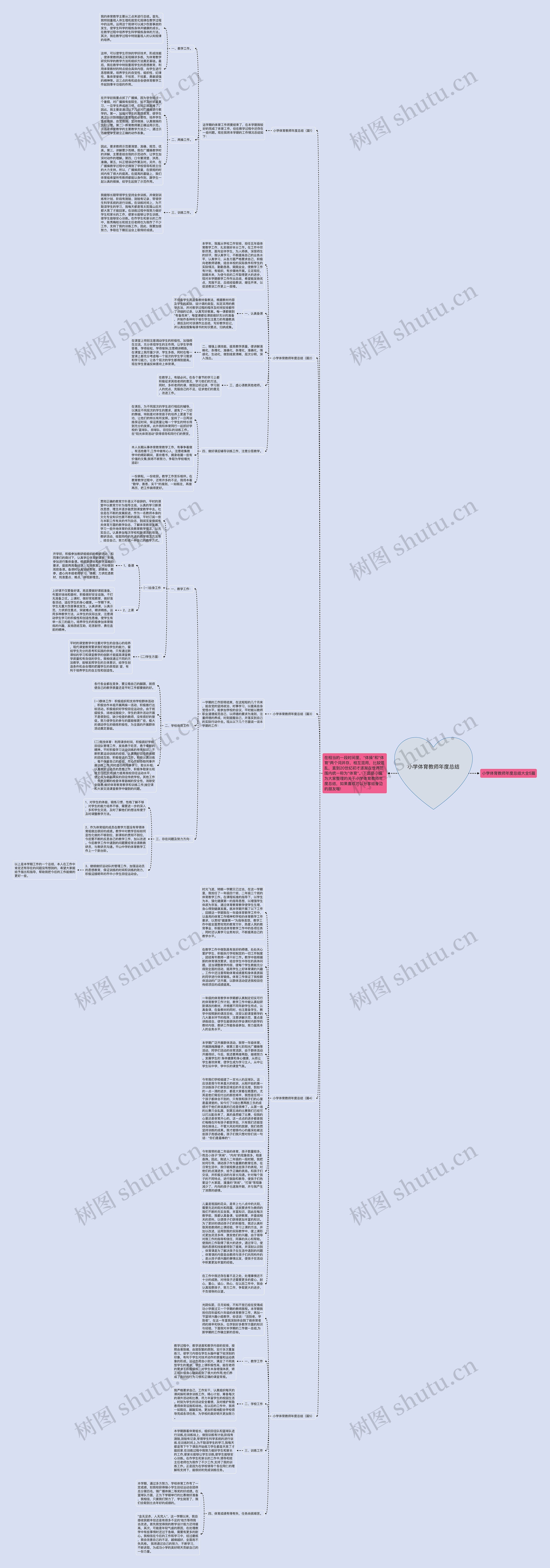 小学体育教师年度总结思维导图
