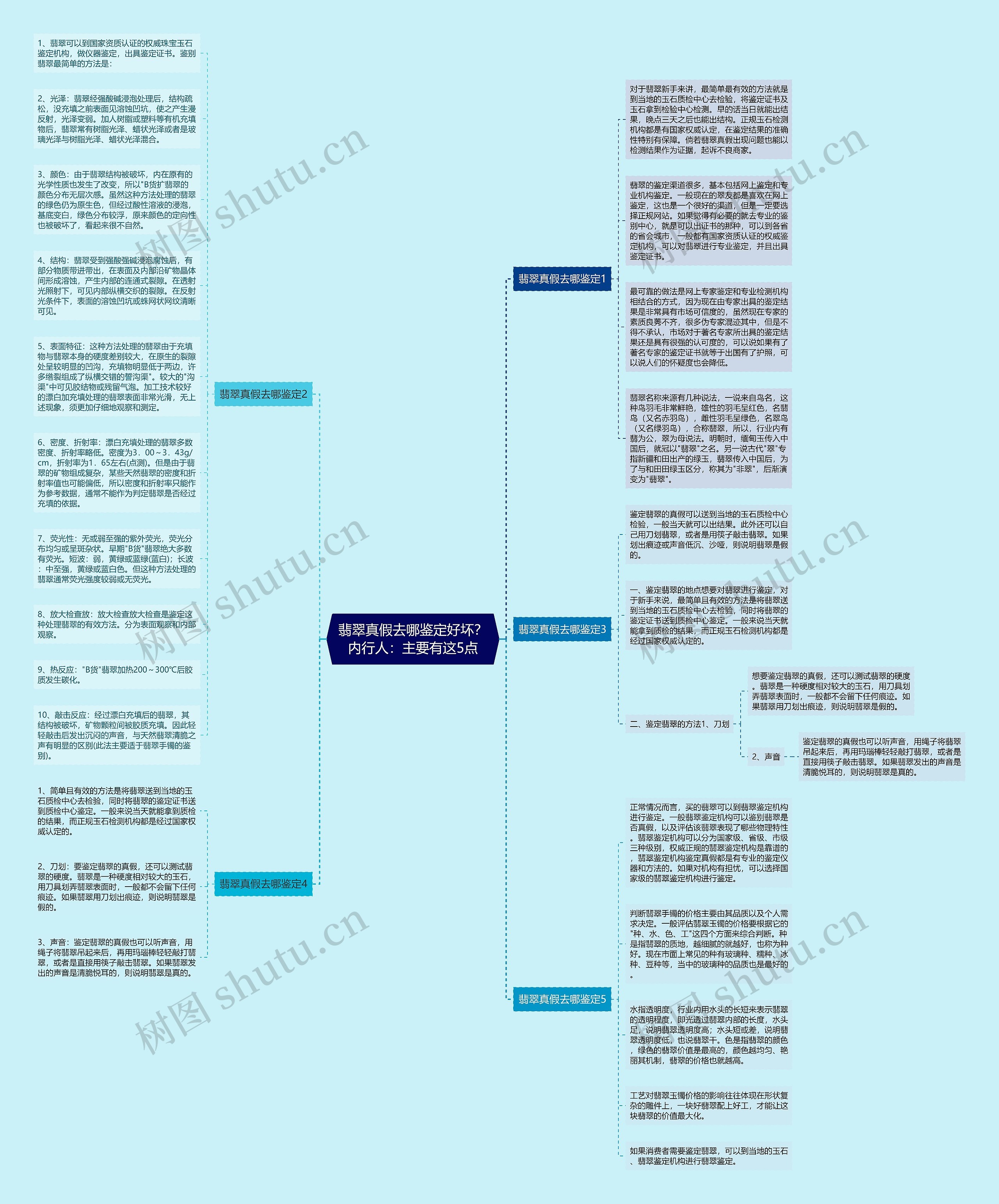 翡翠真假去哪鉴定好坏?内行人:主要有这5点思维导图高清图 翡翠真假去哪鉴定好坏?内行人:主要有这5点思维导图