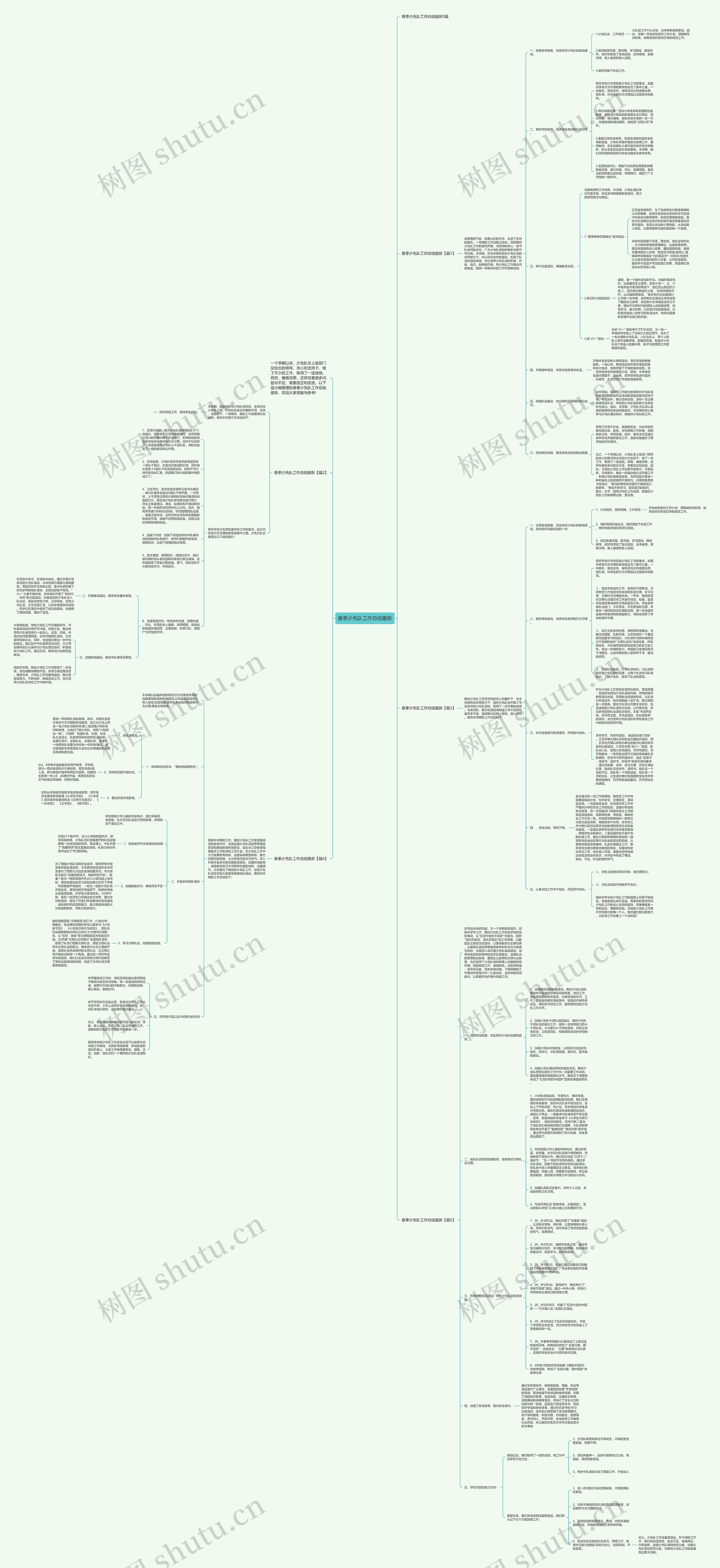 春季少先队工作总结最新思维导图