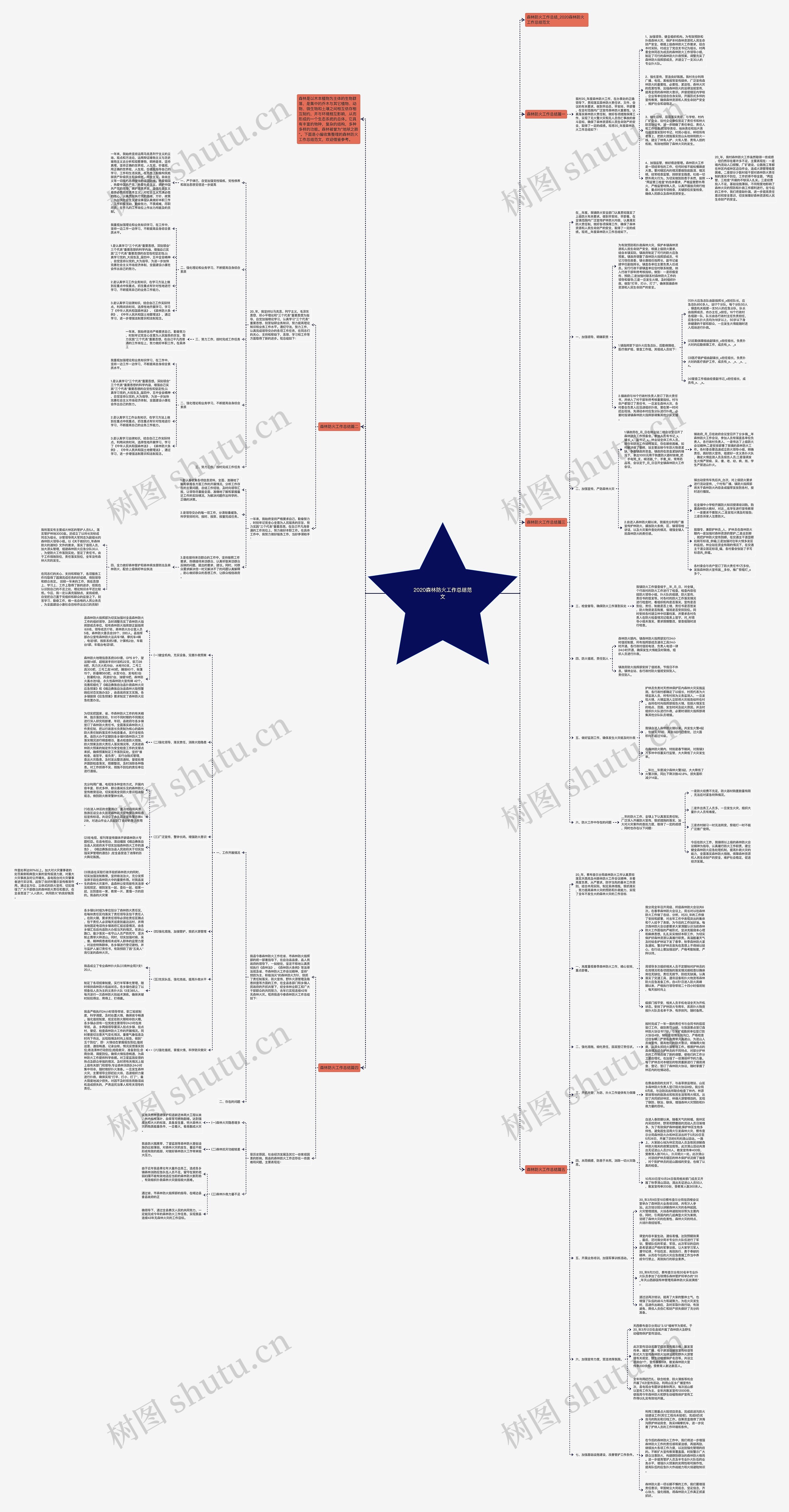 2020森林防火工作总结范文思维导图
