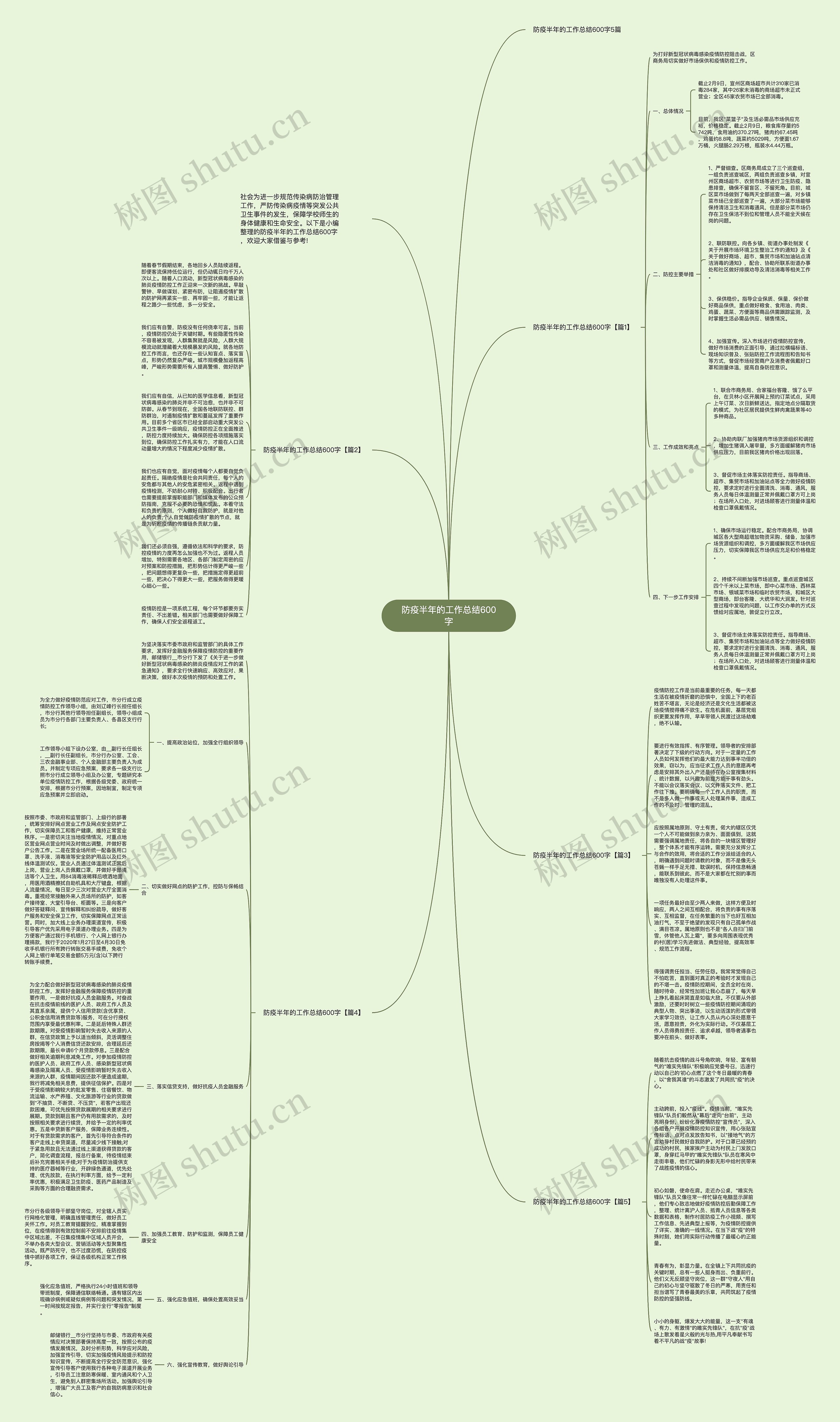 防疫半年的工作总结600字思维导图
