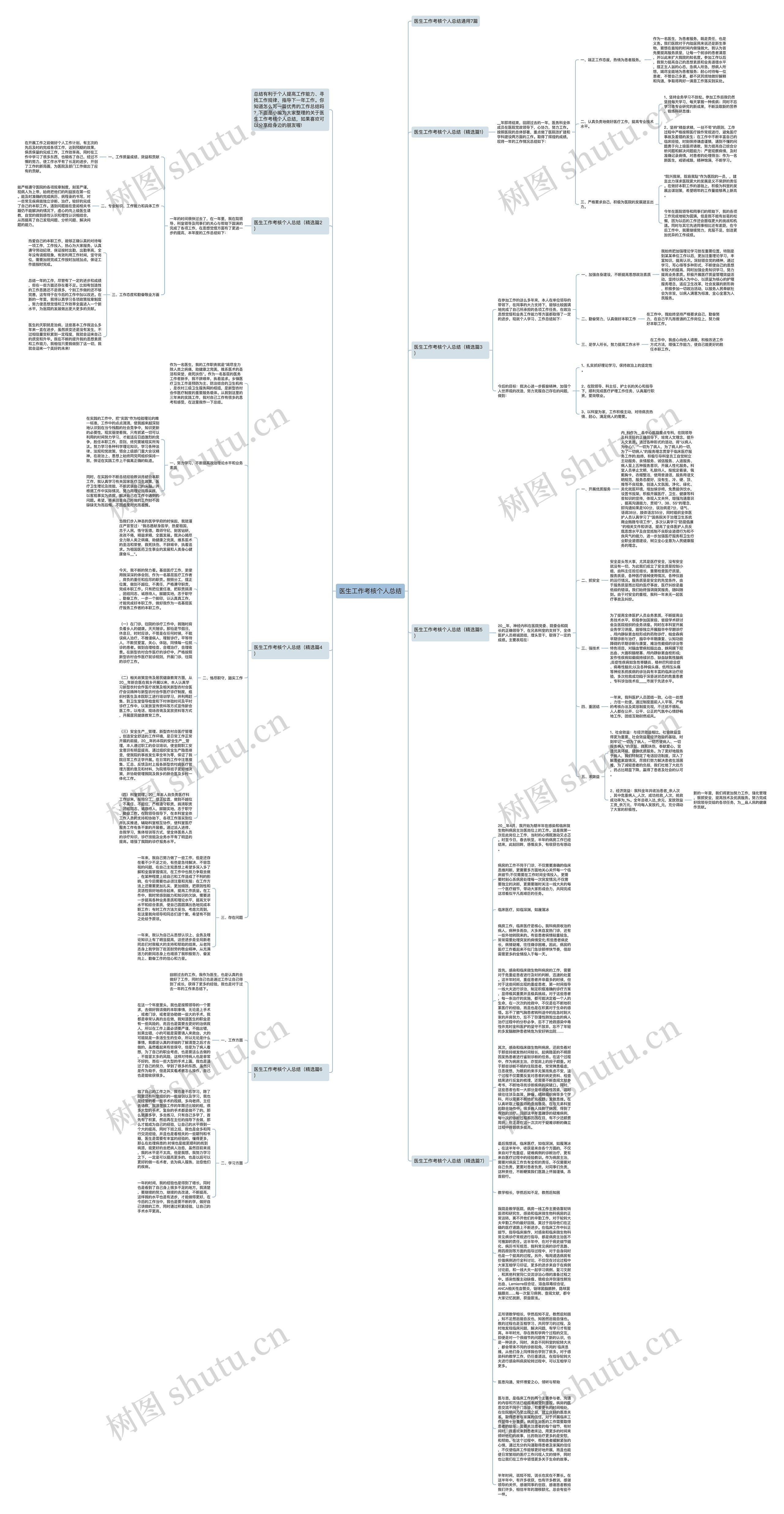 医生工作考核个人总结思维导图