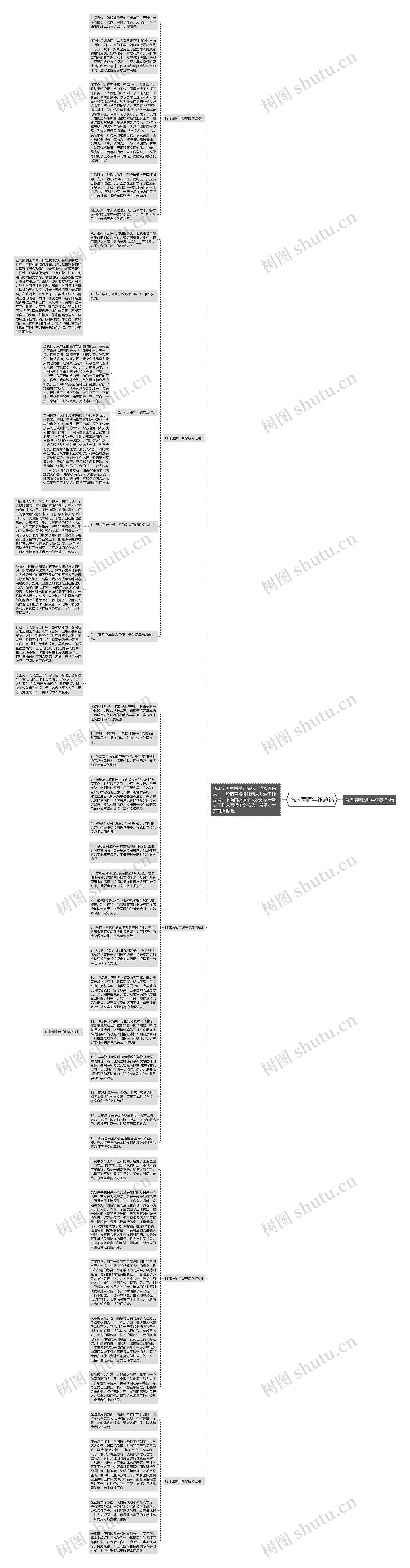 临床医师年终总结思维导图