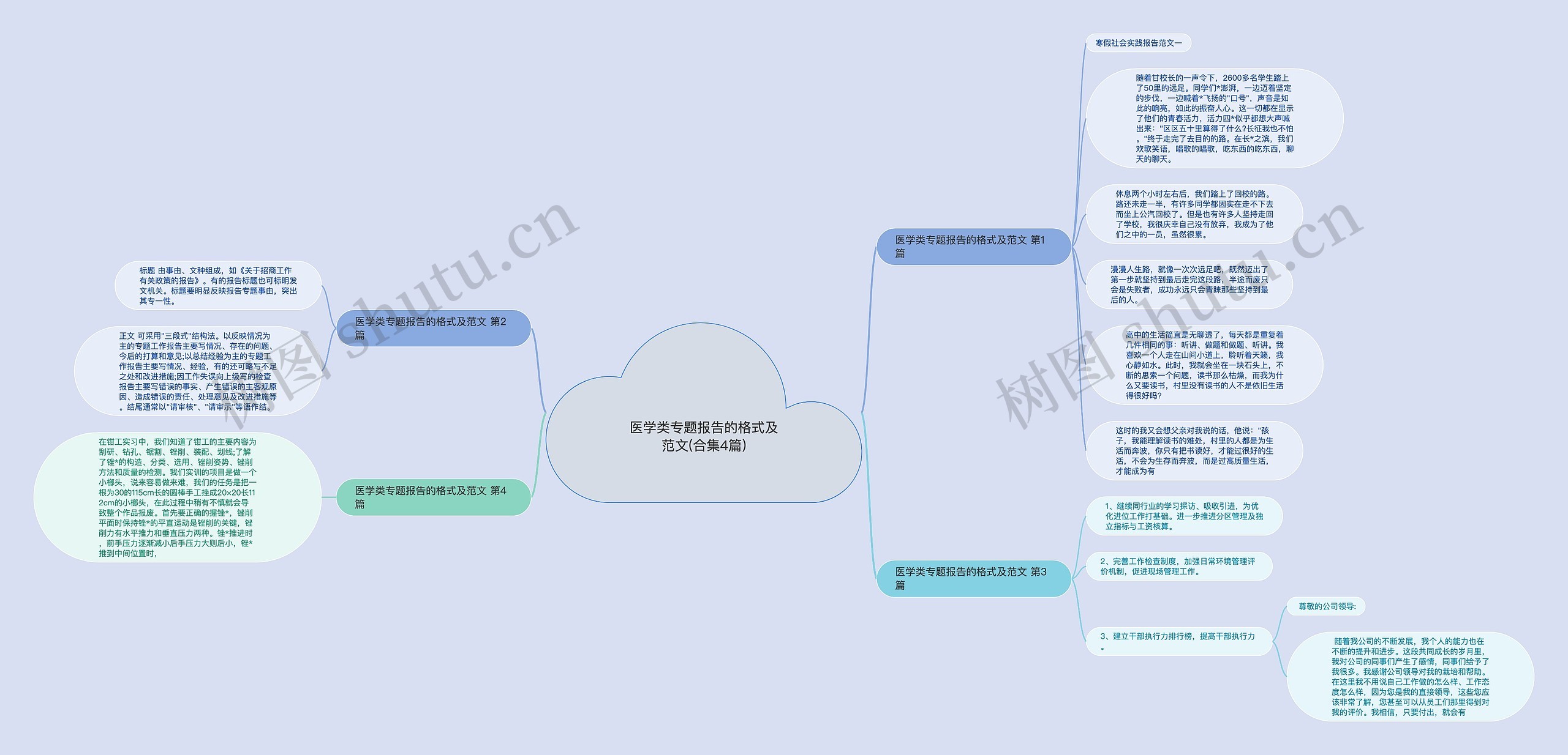 医学类专题报告的格式及范文(合集4篇)思维导图