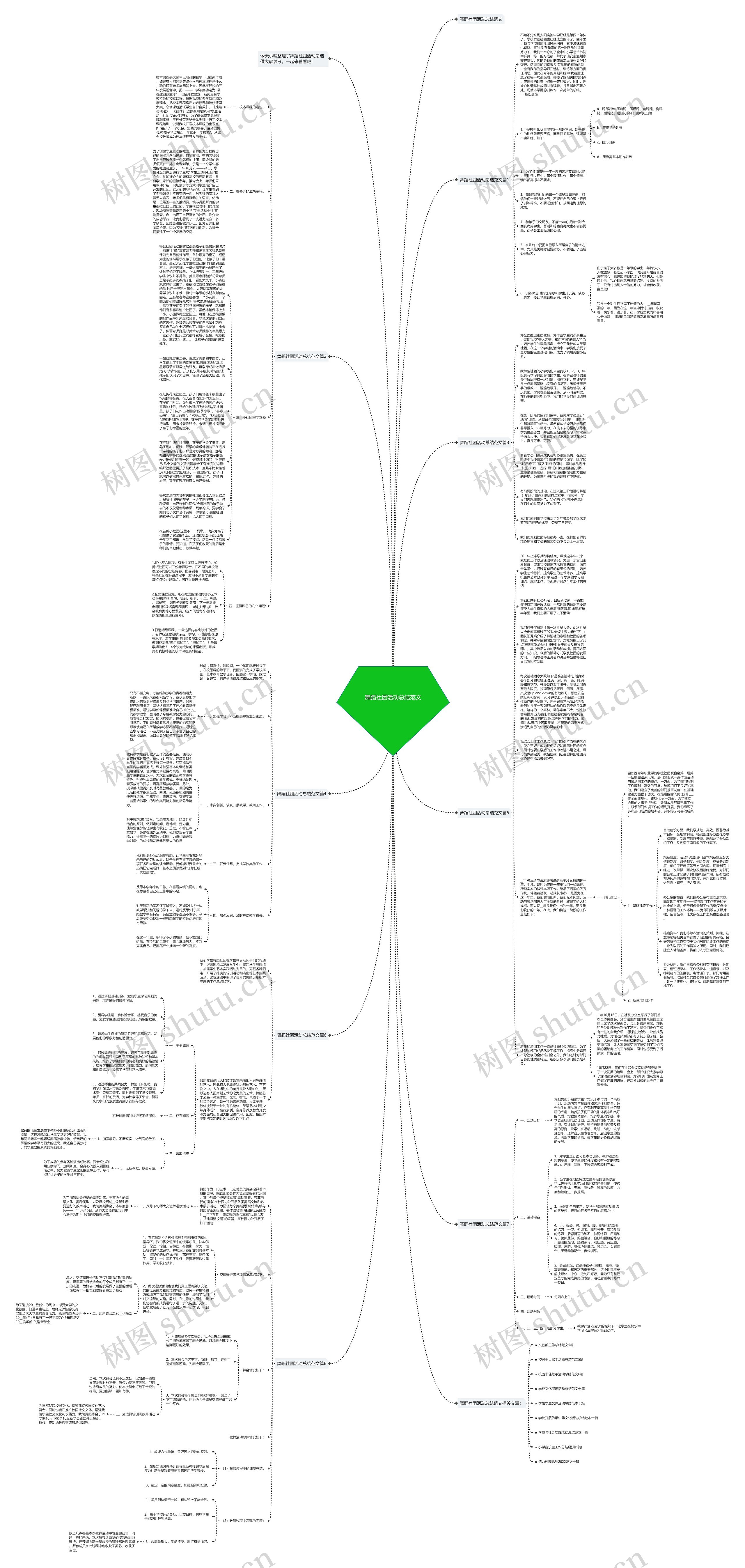 舞蹈社团活动总结范文思维导图
