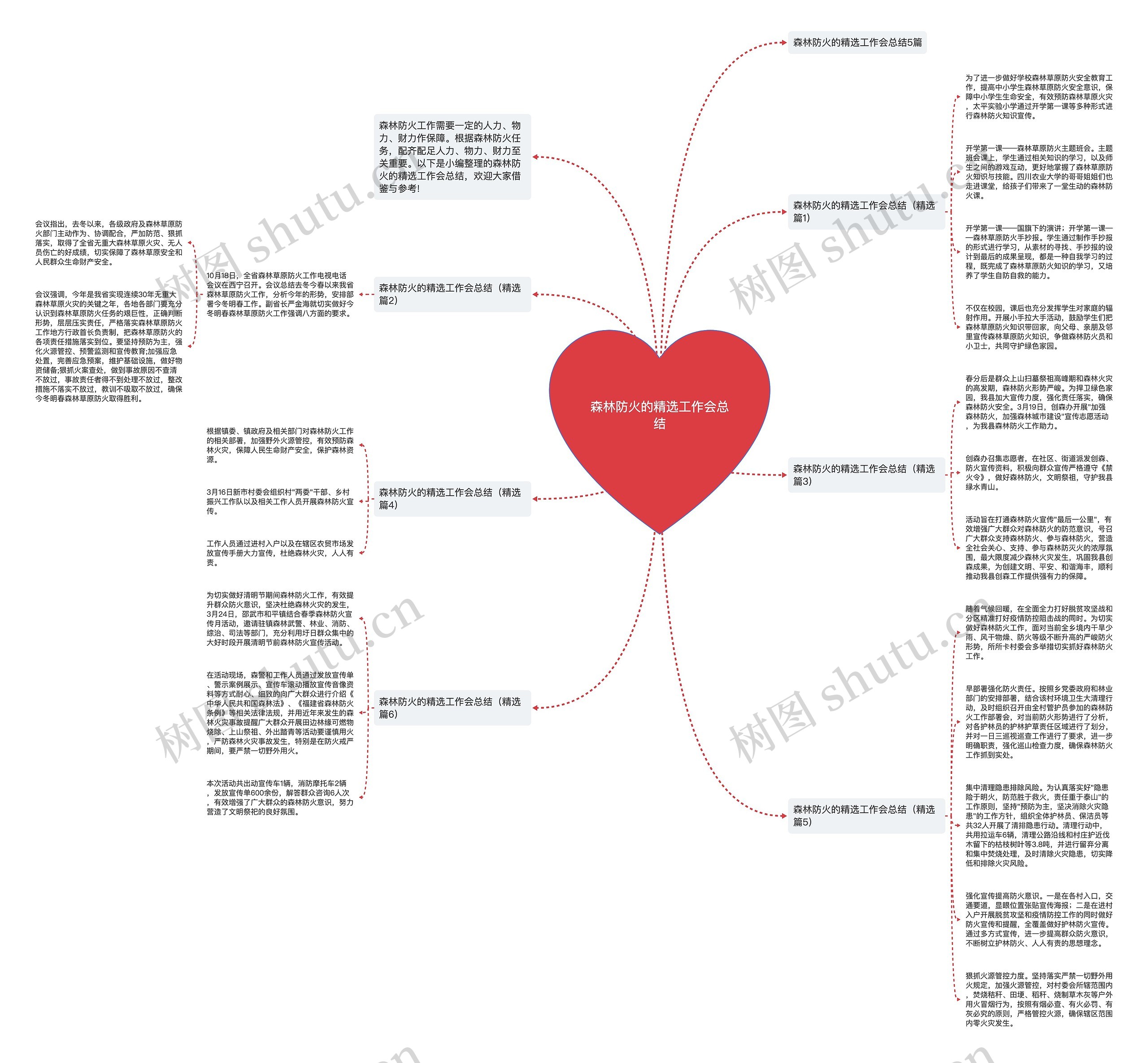 森林防火的精选工作会总结思维导图