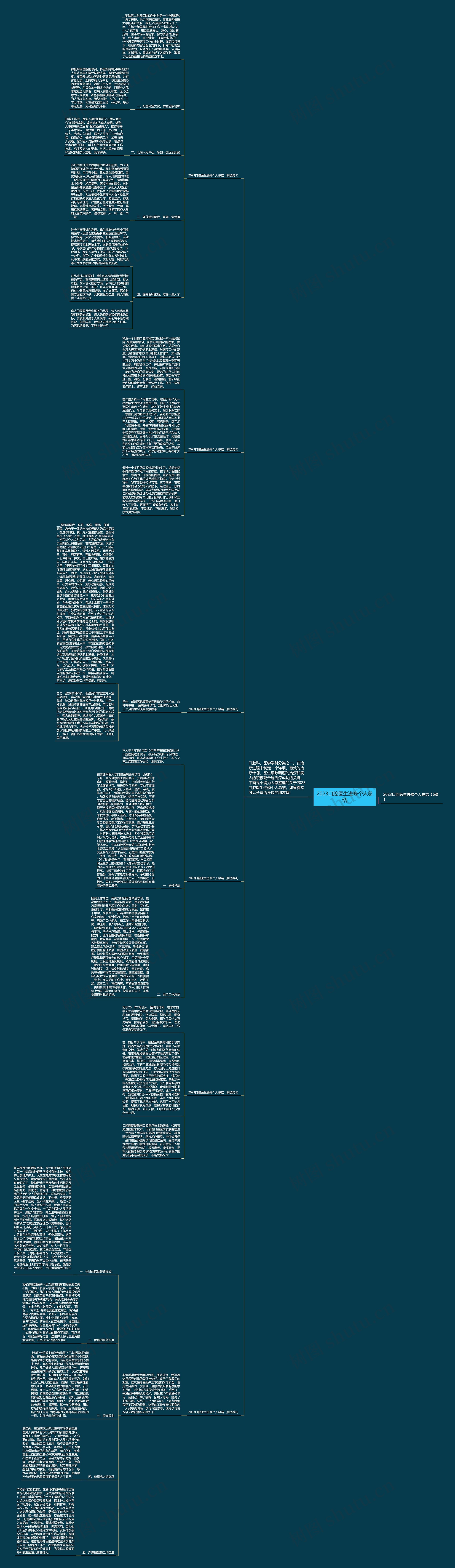 2023口腔医生进修个人总结思维导图