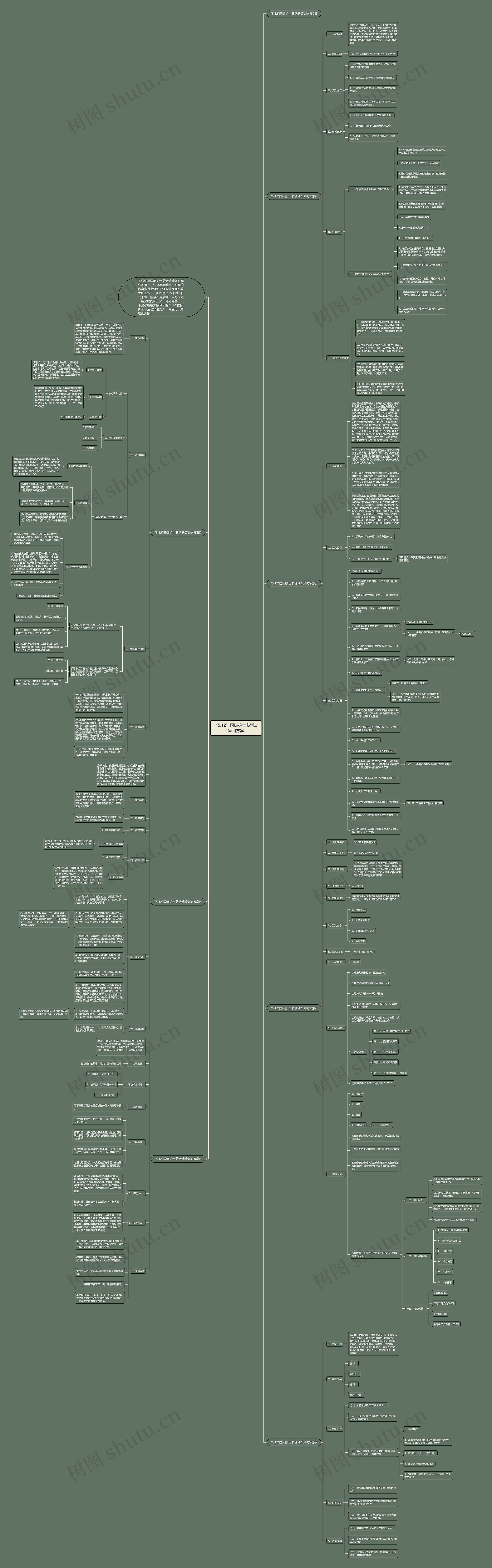 “5.12”国际护士节活动策划方案思维导图