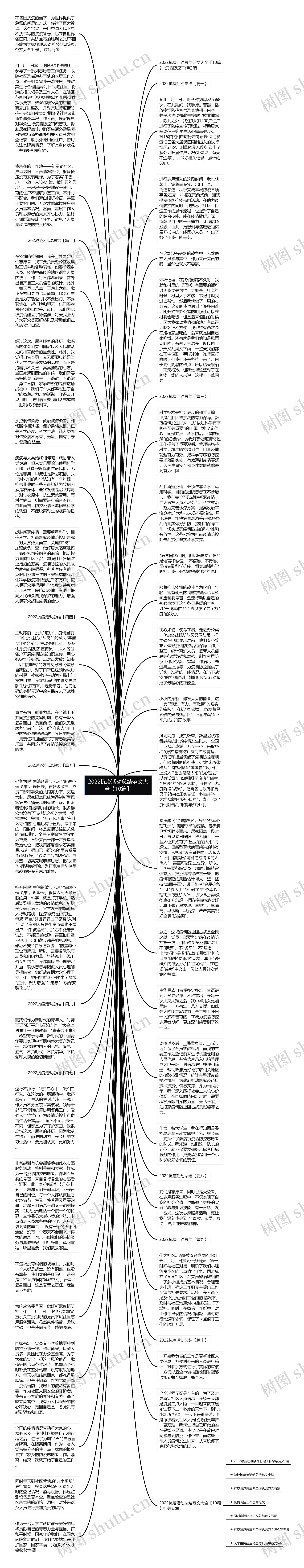 2022抗疫活动总结范文大全【10篇】思维导图