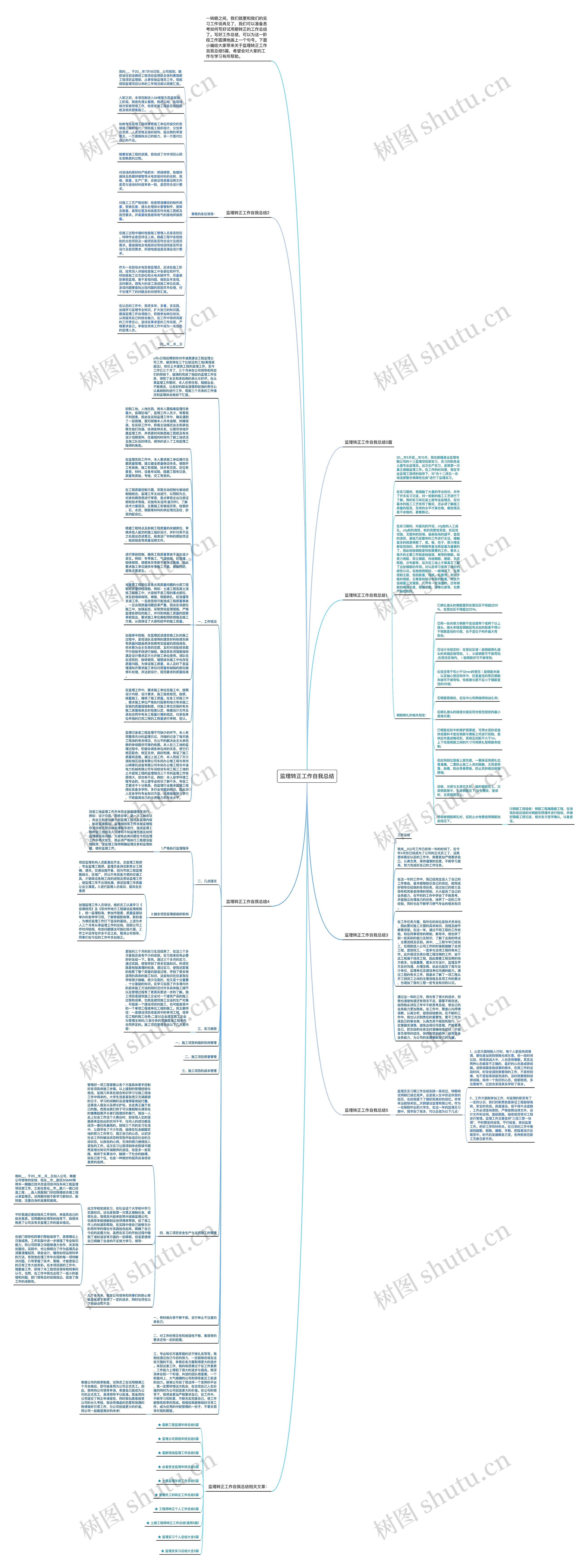监理转正工作自我总结思维导图