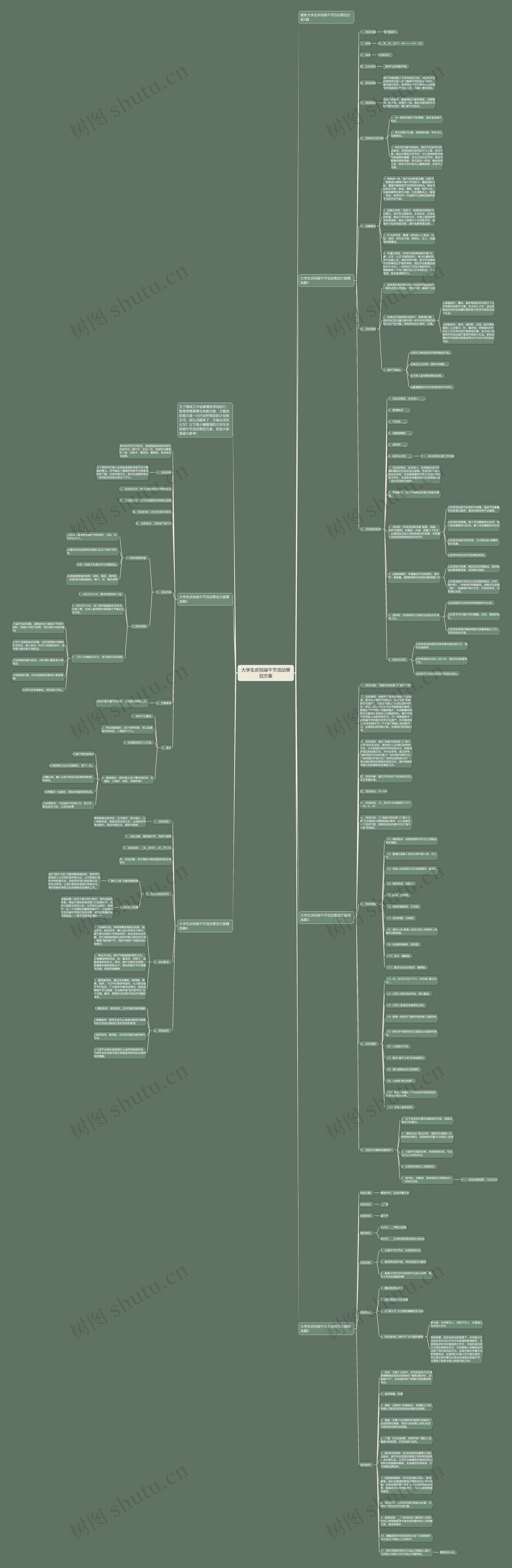 大学生庆祝端午节活动策划方案思维导图