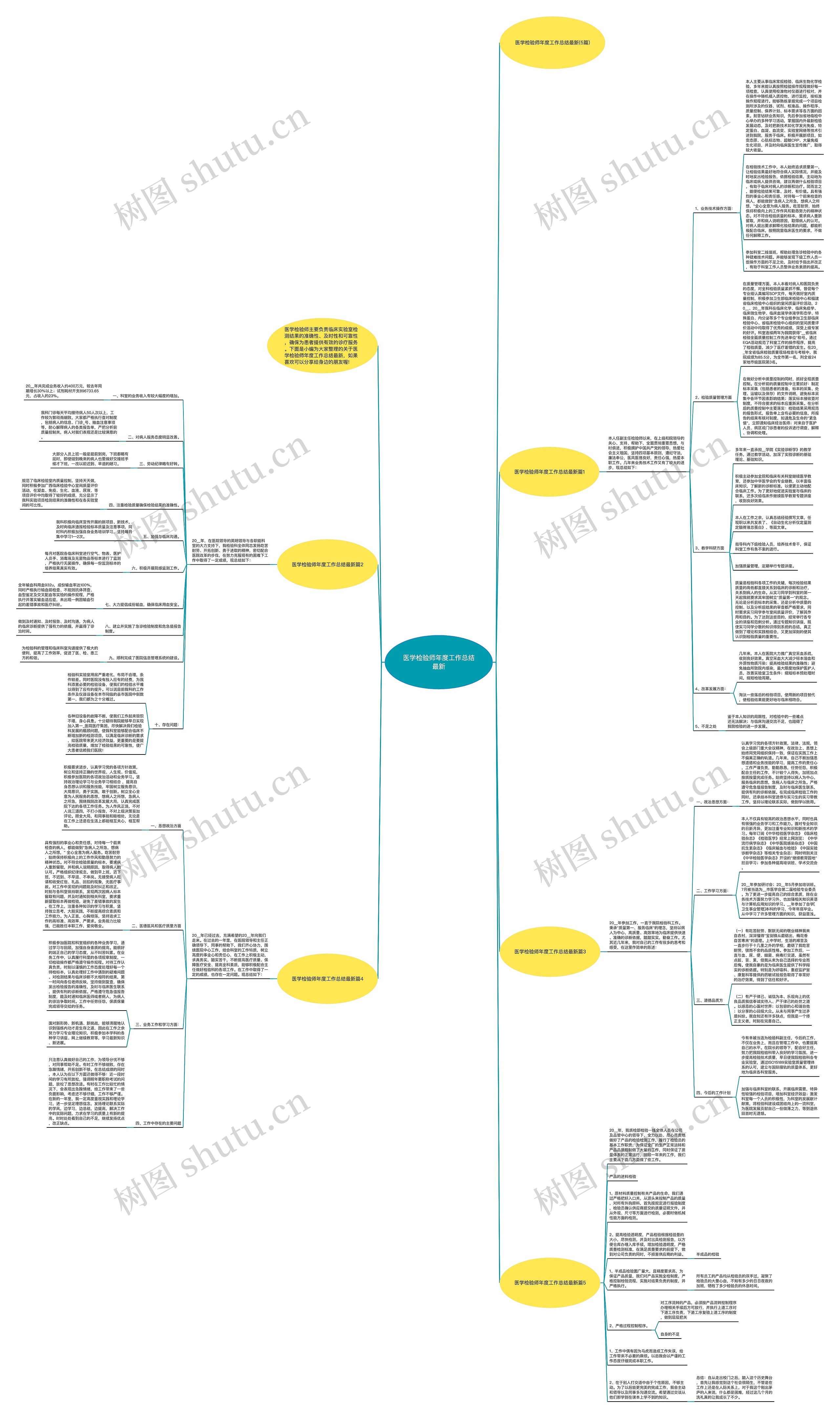 医学检验师年度工作总结最新思维导图高清图 医学检验师年度工作总结最新思维导图