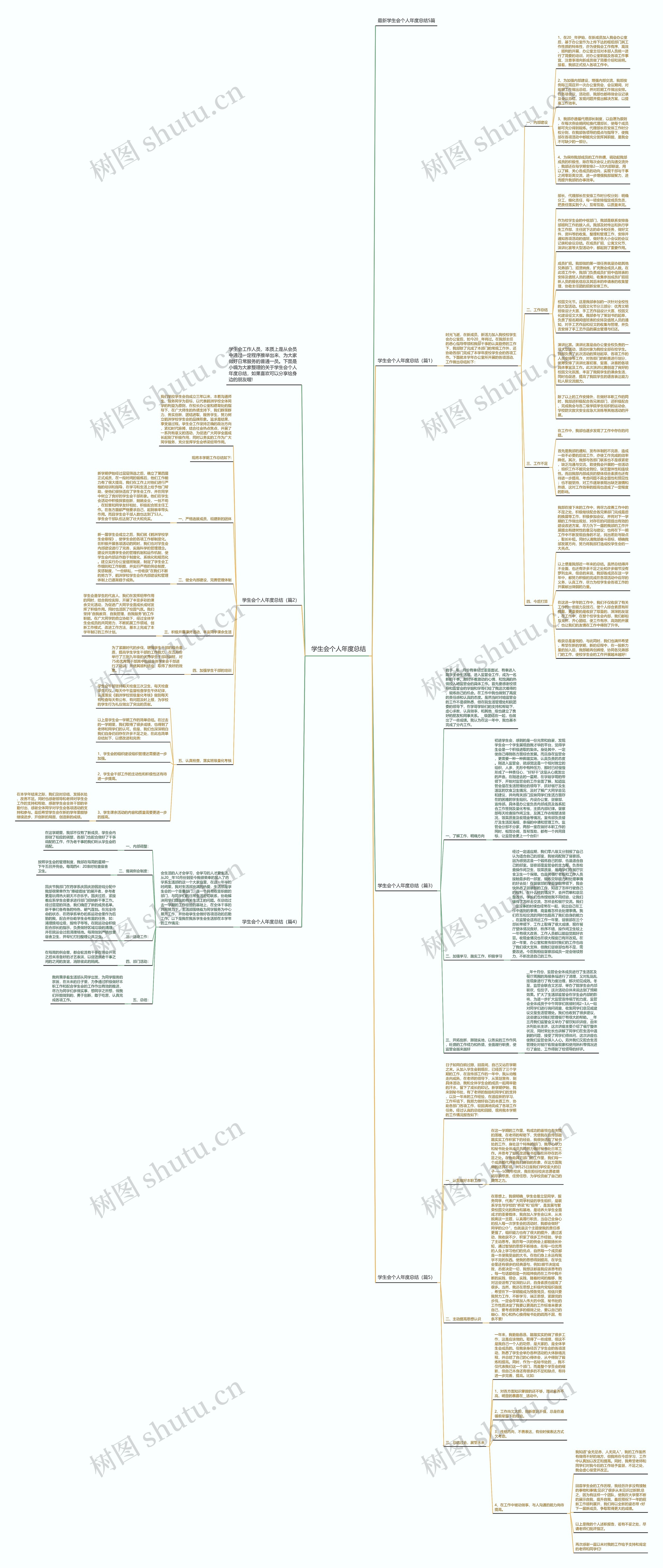 学生会个人年度总结思维导图