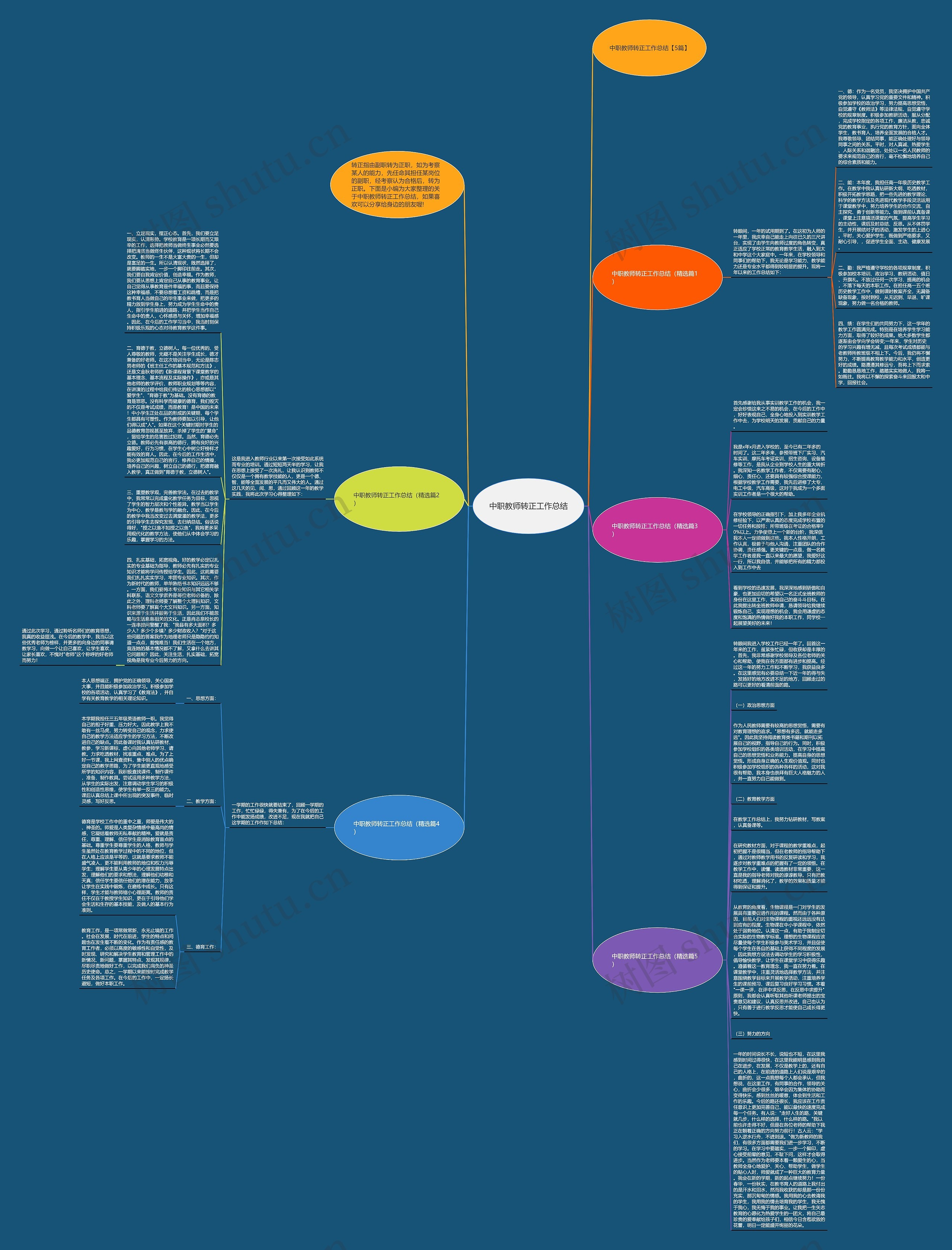 中职教师转正工作总结思维导图