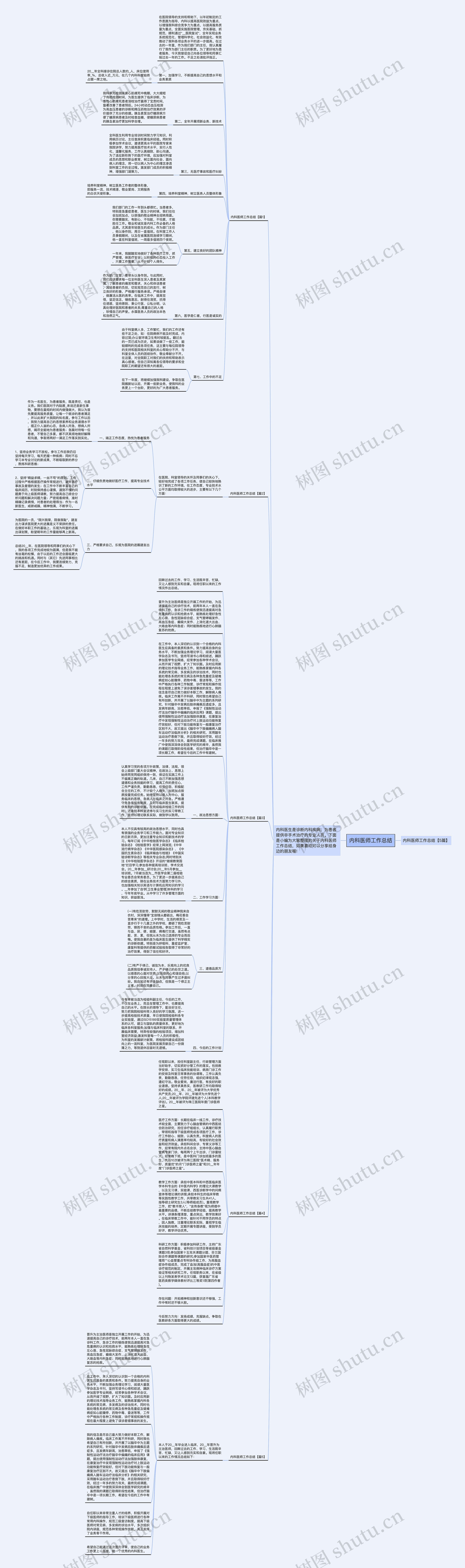 内科医师工作总结思维导图