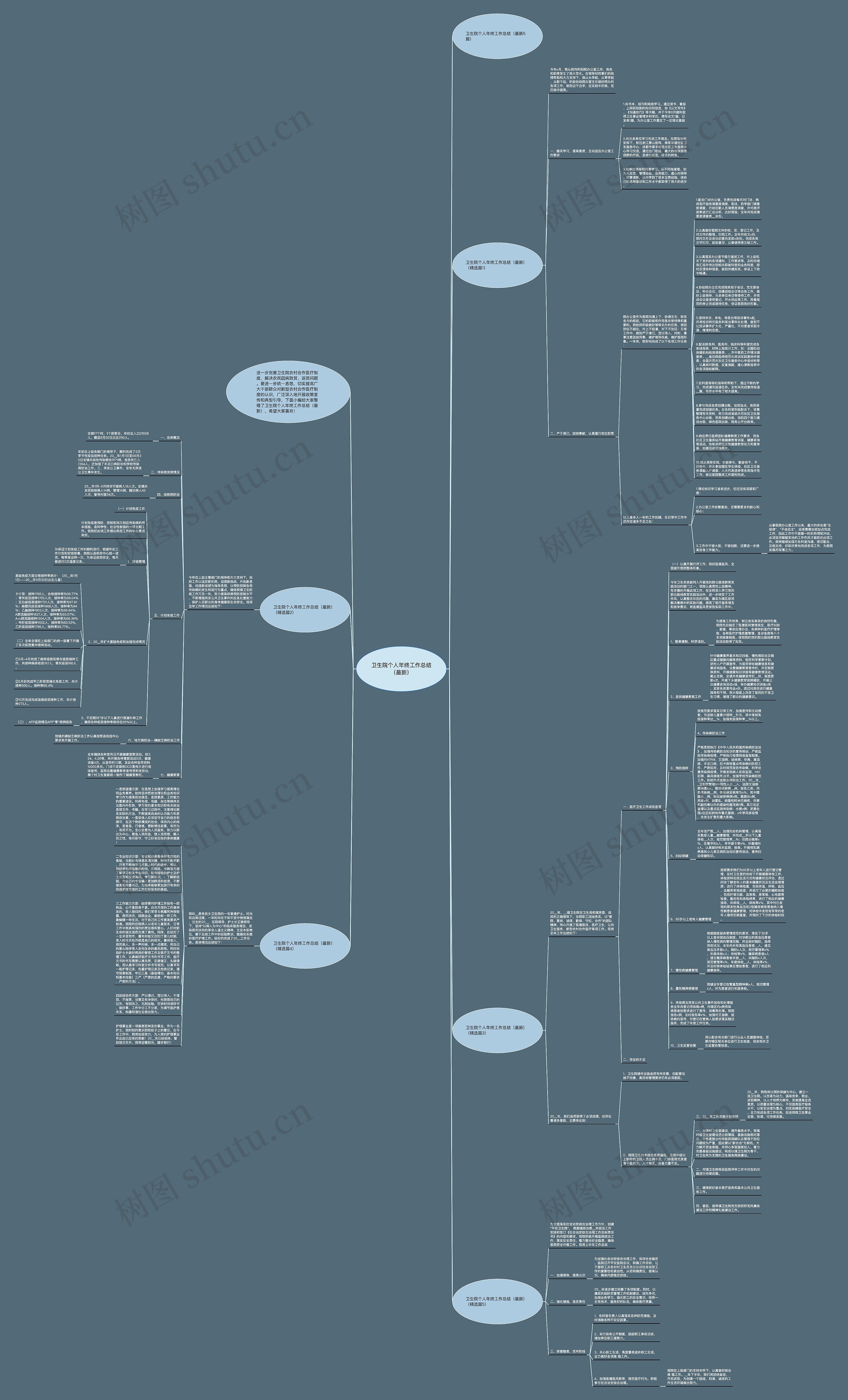 卫生院个人年终工作总结（最新）思维导图