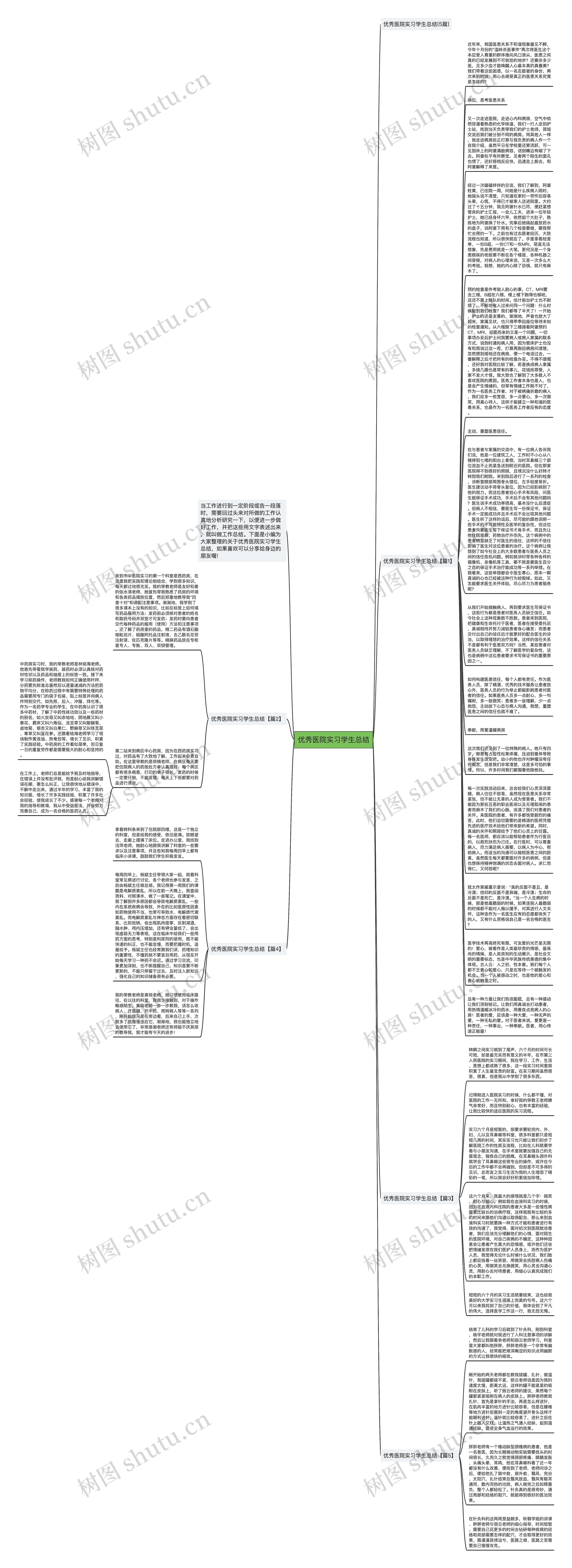 优秀医院实习学生总结思维导图