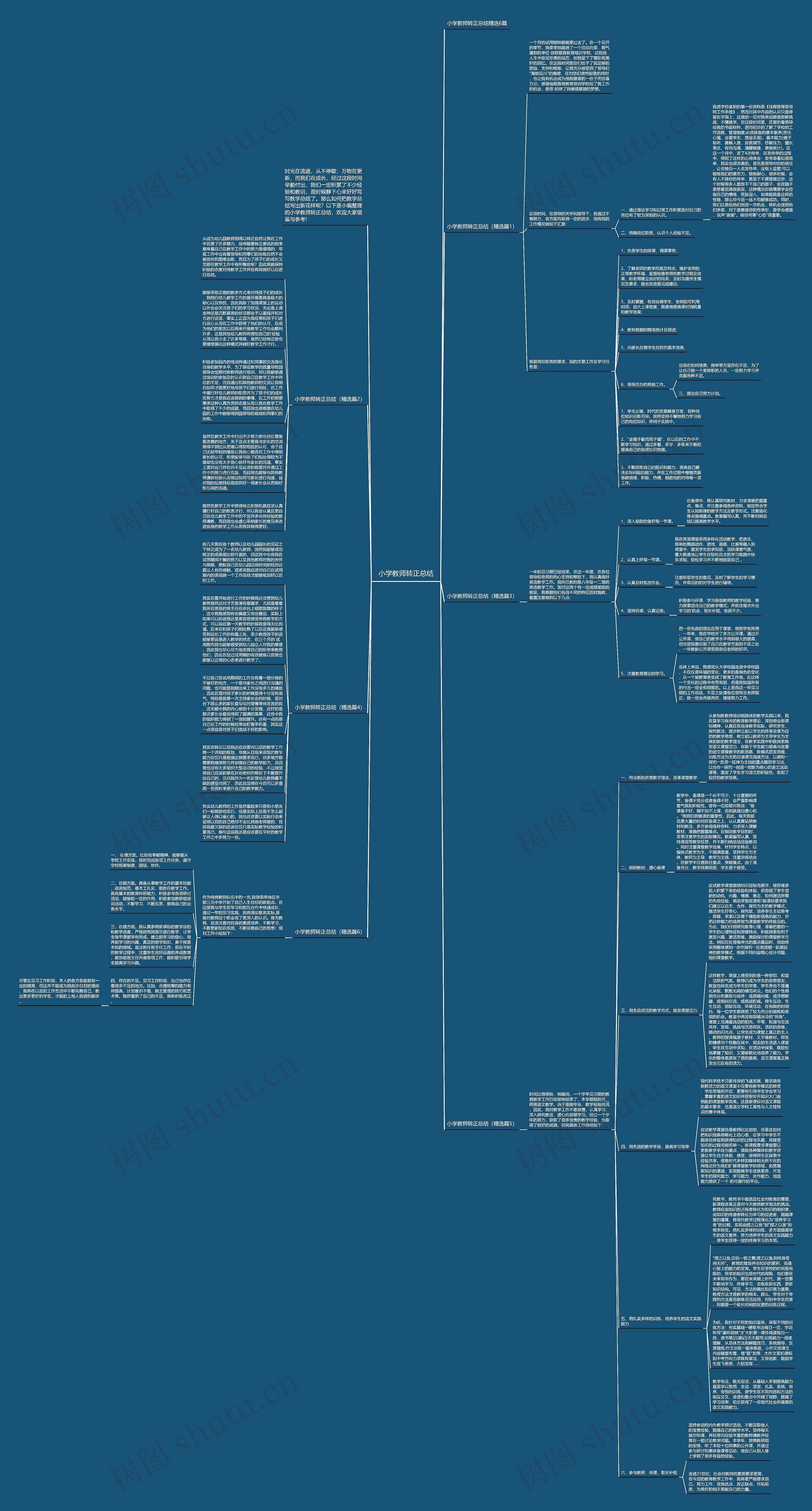 小学教师转正总结思维导图