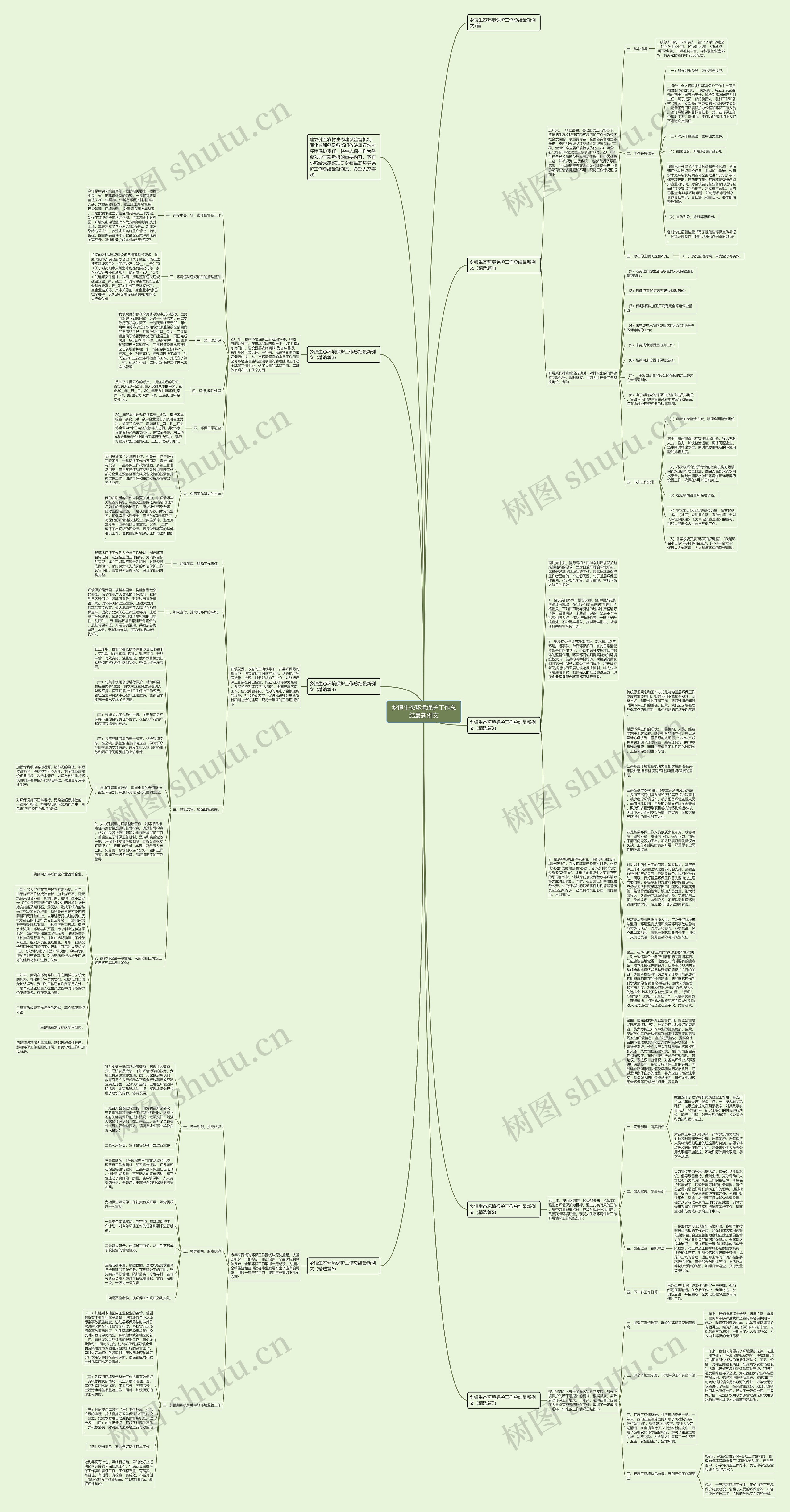 乡镇生态环境保护工作总结最新例文思维导图