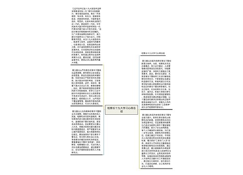 检察长十九大学习心得总结