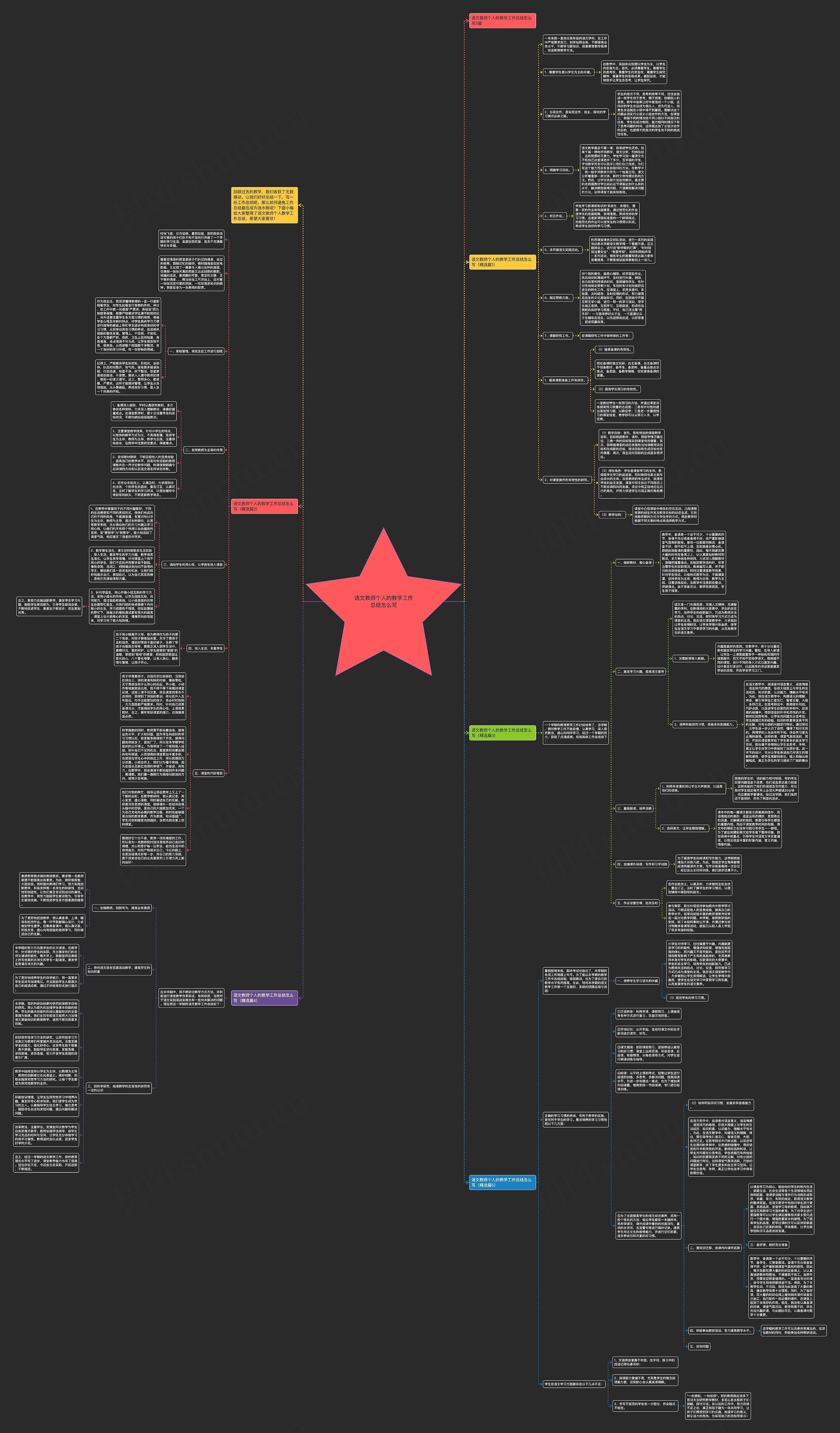语文教师个人的教学工作总结怎么写