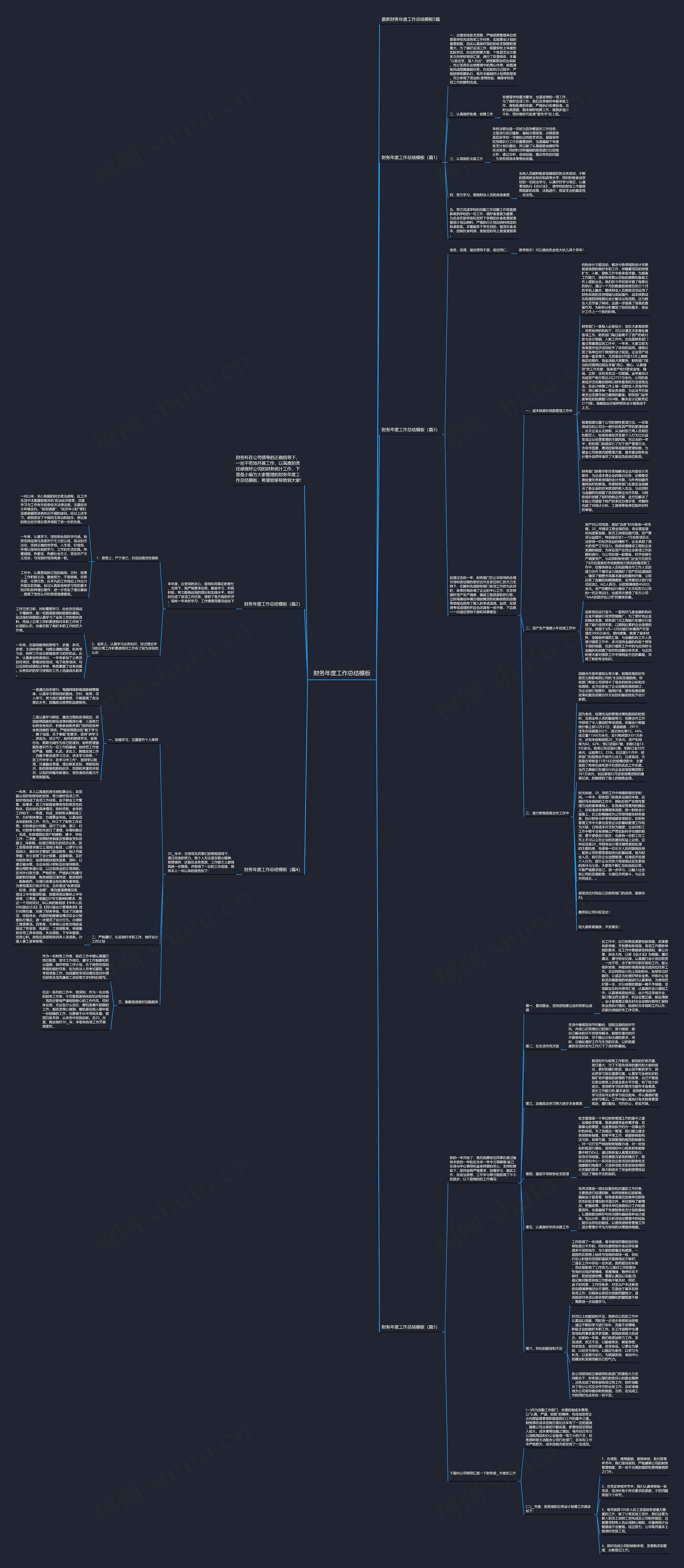 财务年度工作总结模板