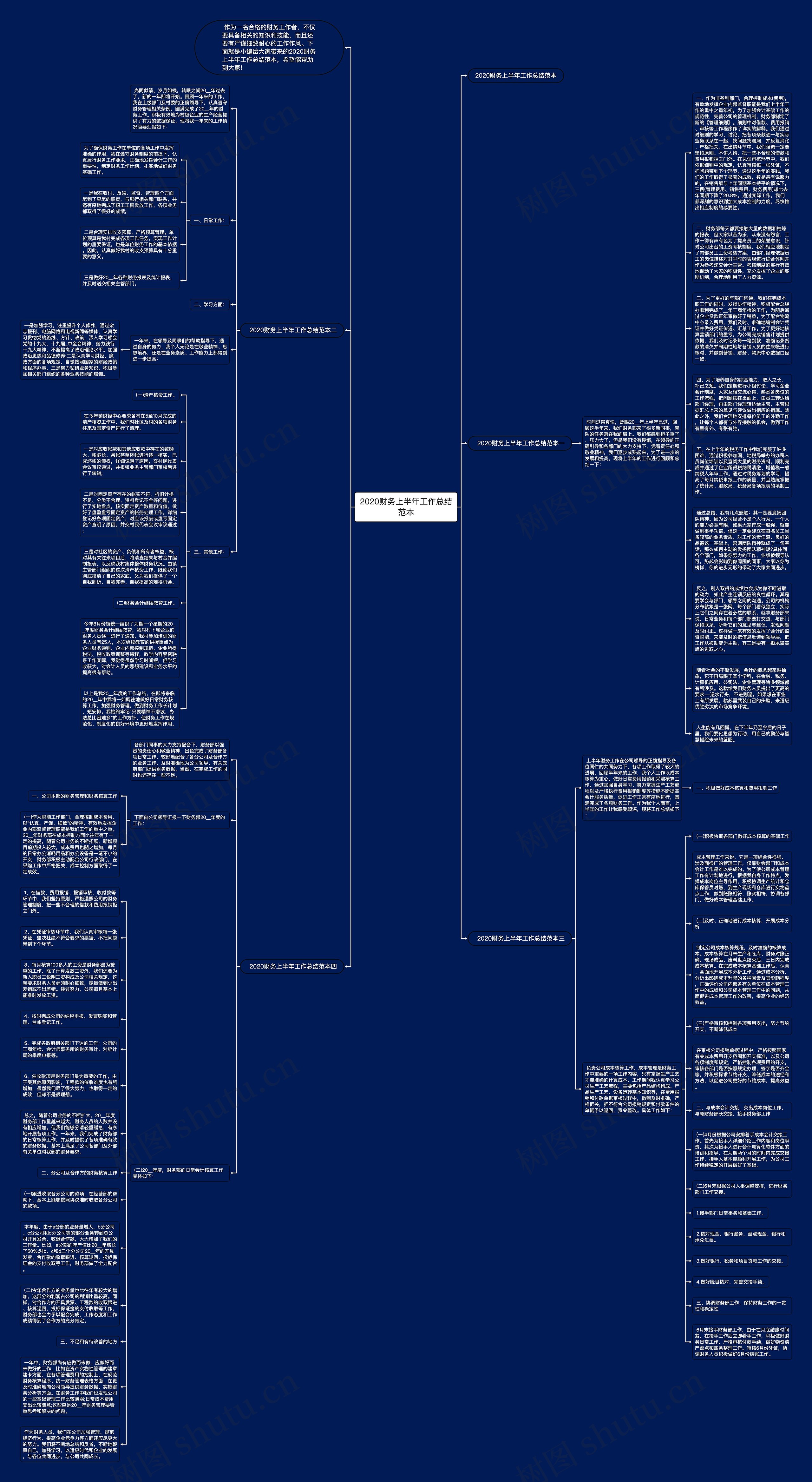 2020财务上半年工作总结范本