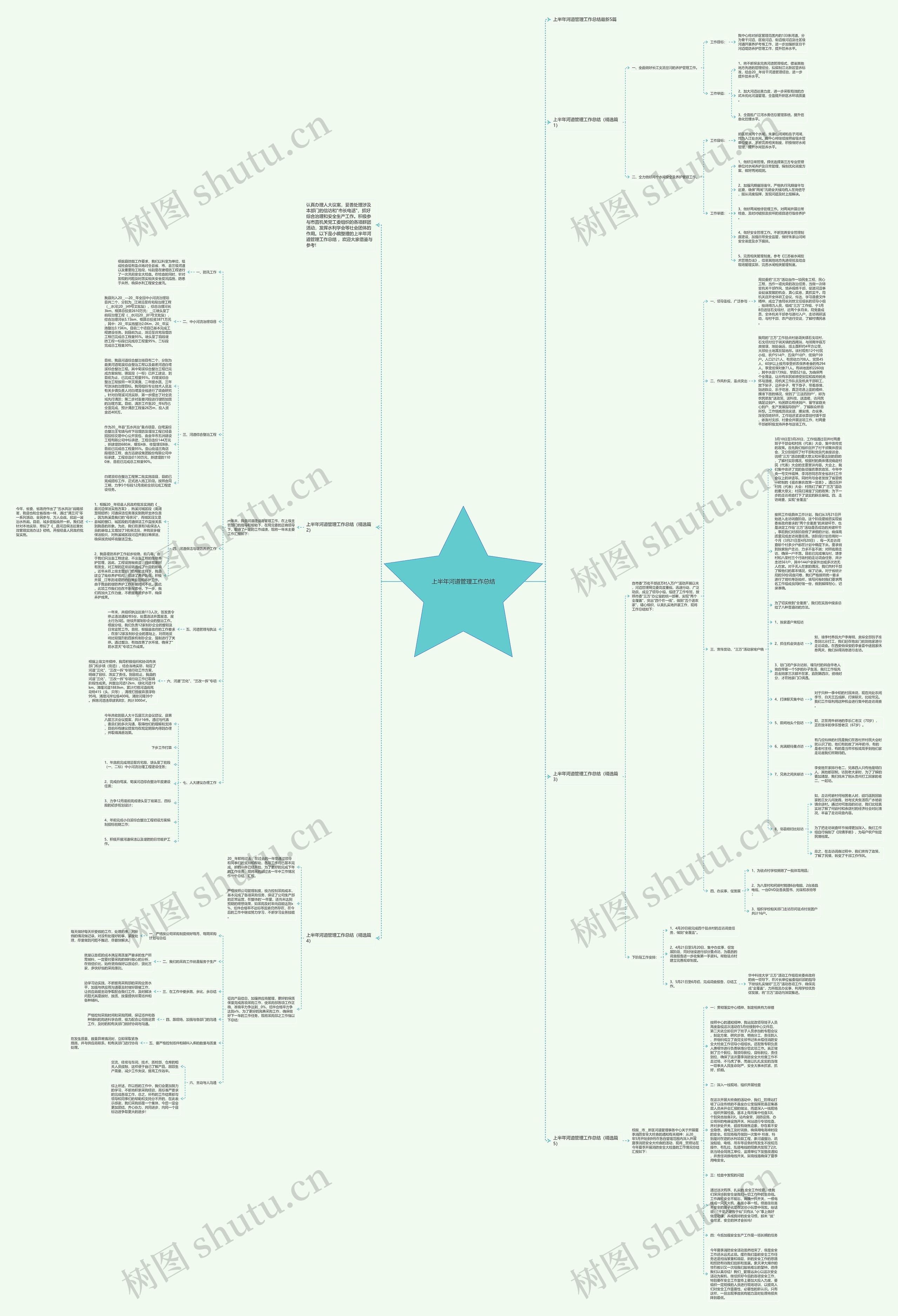 上半年河道管理工作总结思维导图