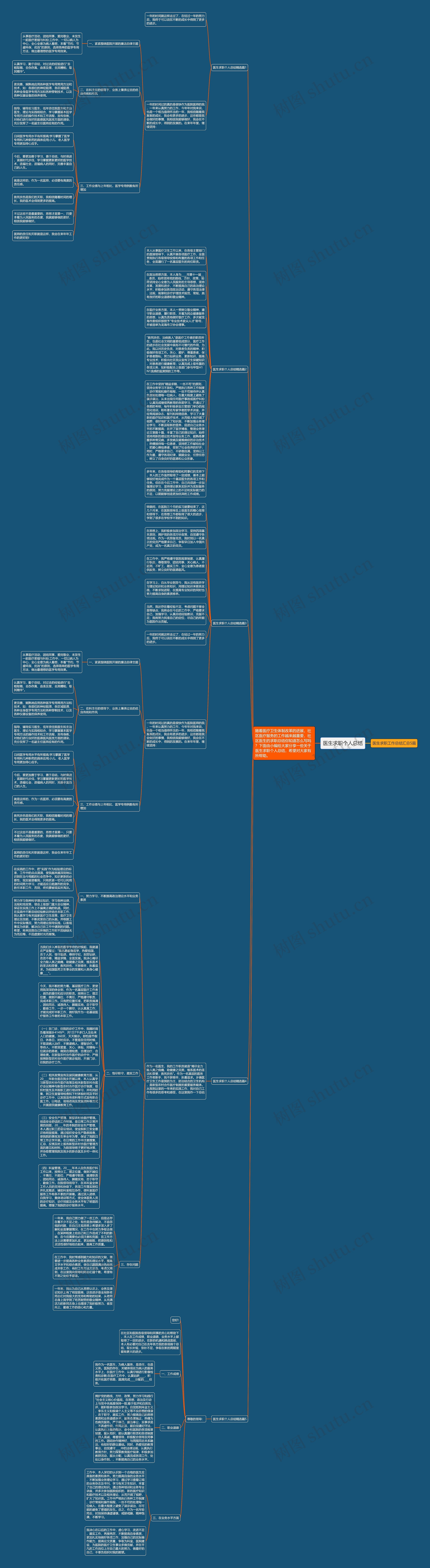 医生求职个人总结思维导图